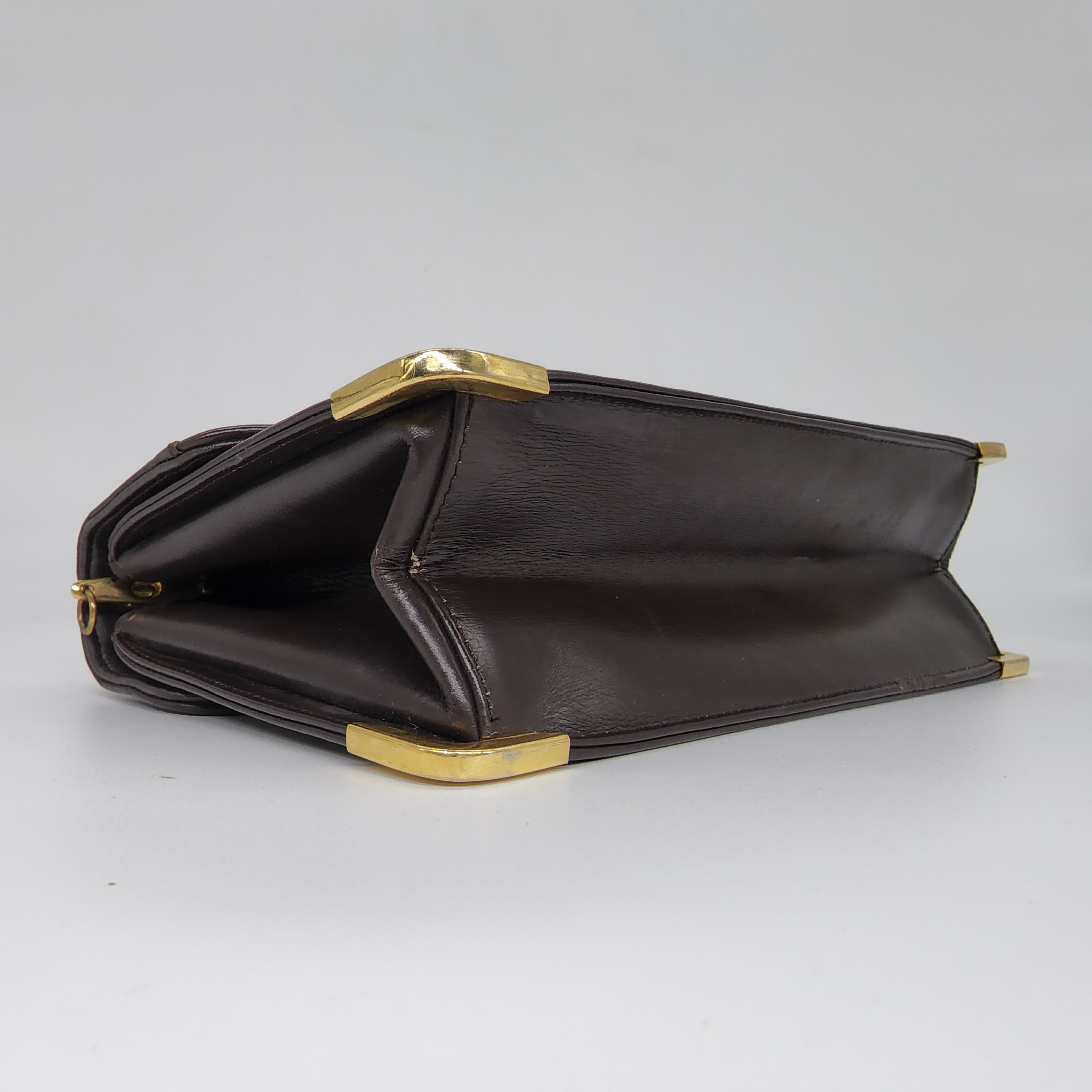 Dior - Brown Leather w/ Oblique Detail Shoulder Bag - 7