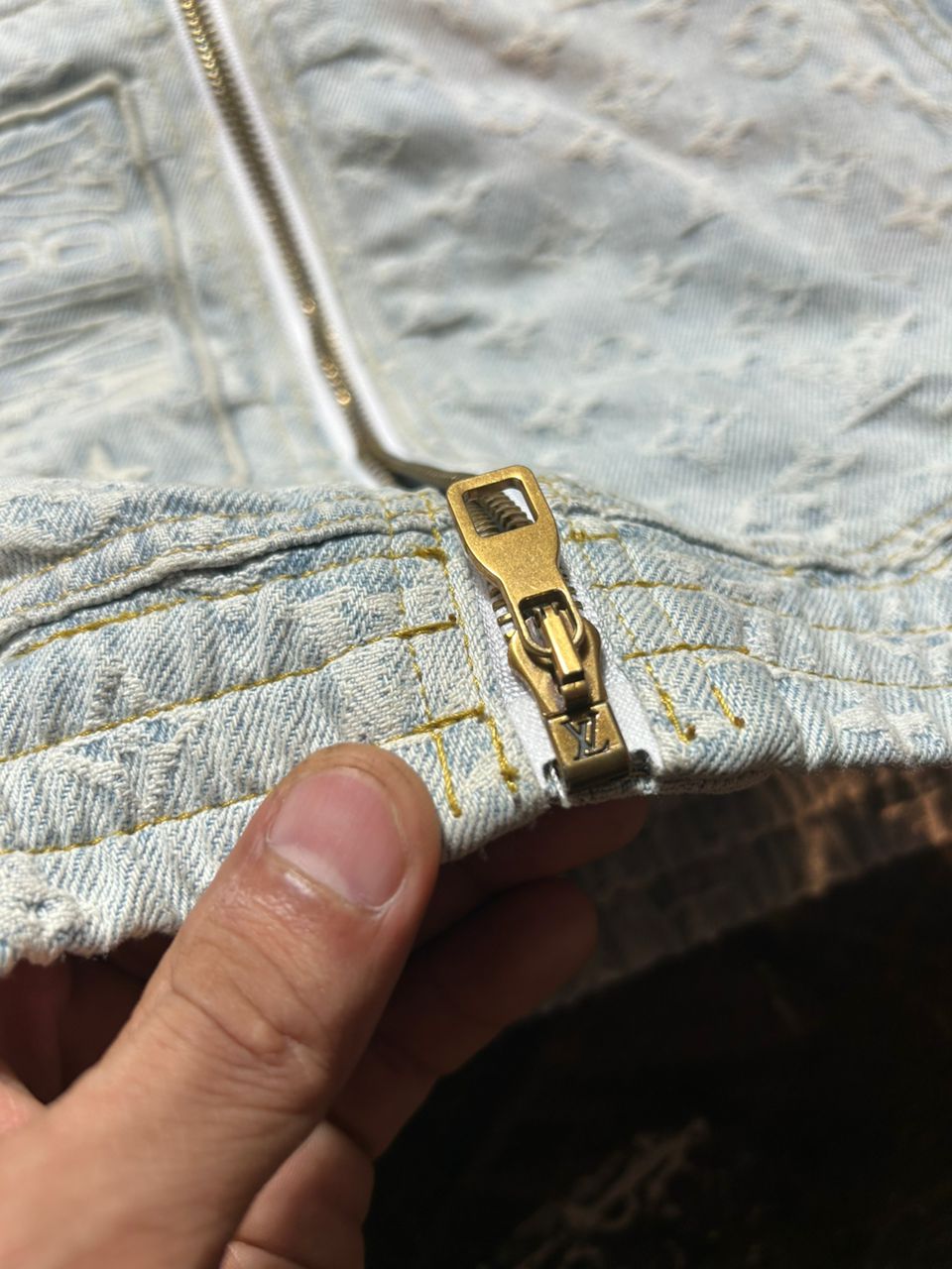 louis vuitton NBA monogram denim jacket - 11