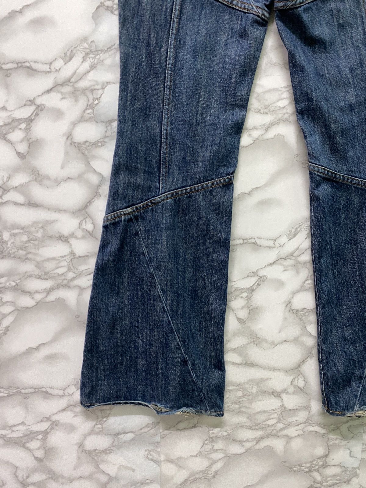 Vintage - DIESEL INDUSTRY Flared Reconstructed Low Rise Denim - 15