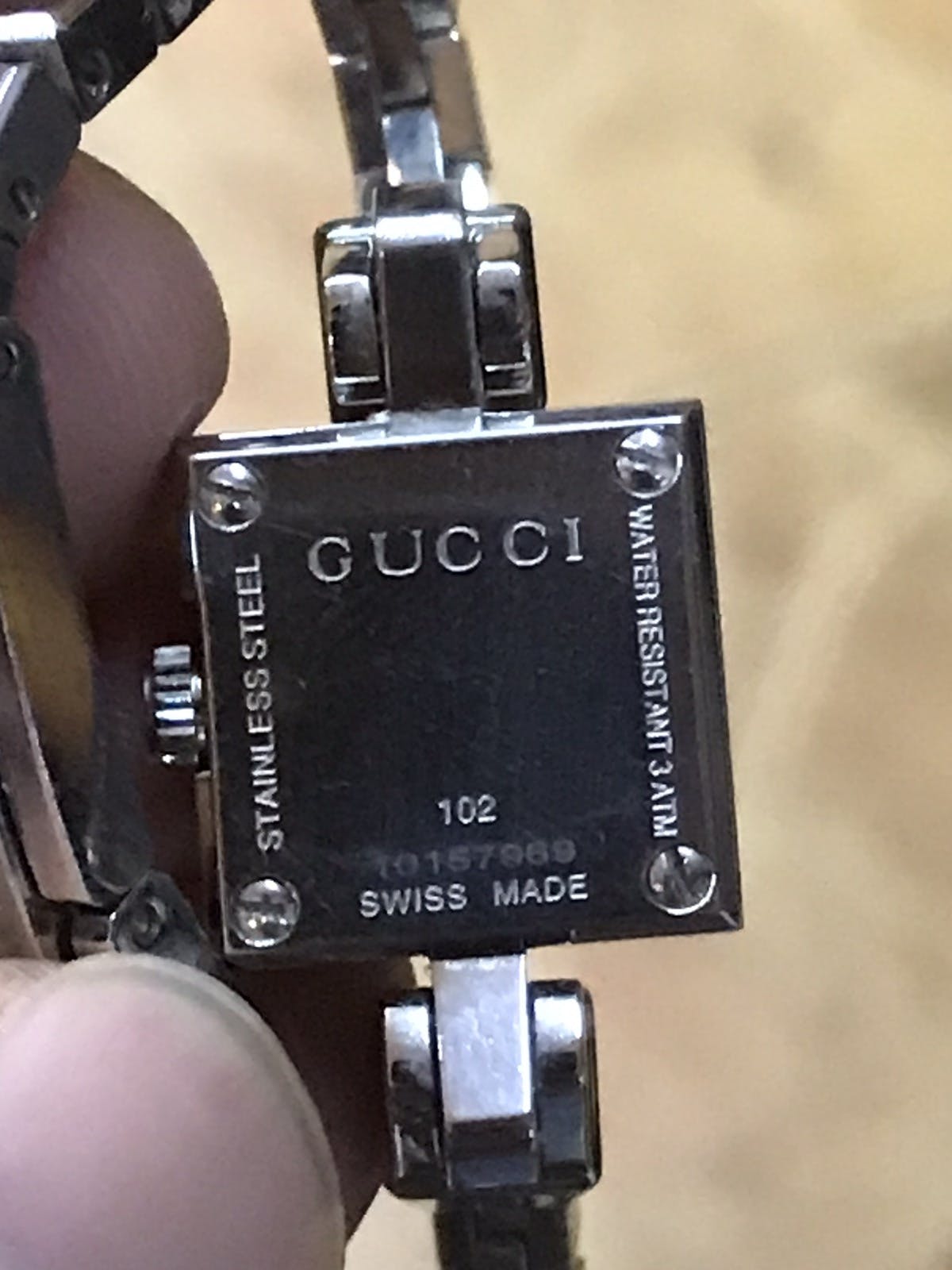 Authentic Gucci G Logo Rhinestone Watch 102 Swiss - 11