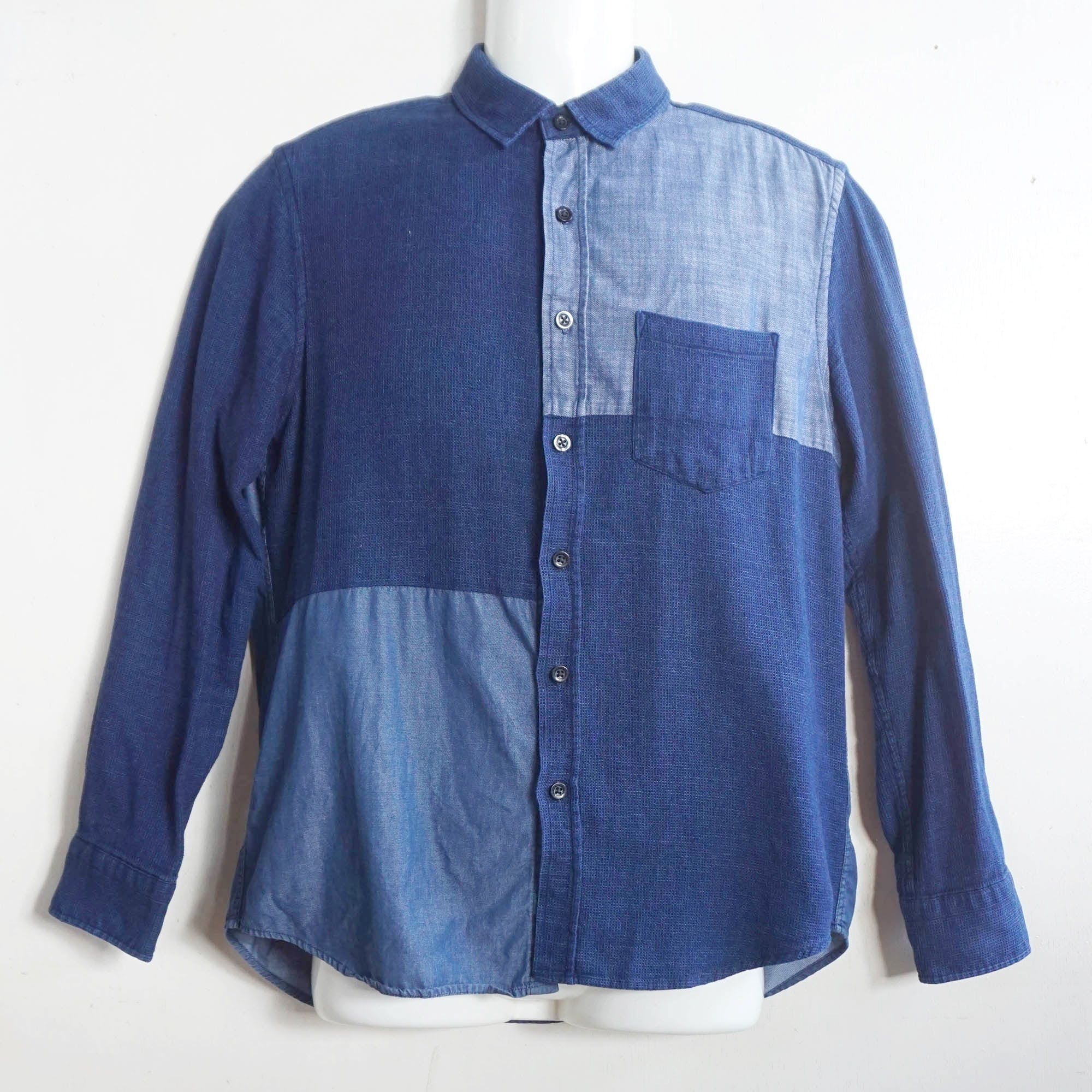 Japanese Brand - CIAOPANIC TYPY Patchwork Denim Long Sleeve Shirt - 1