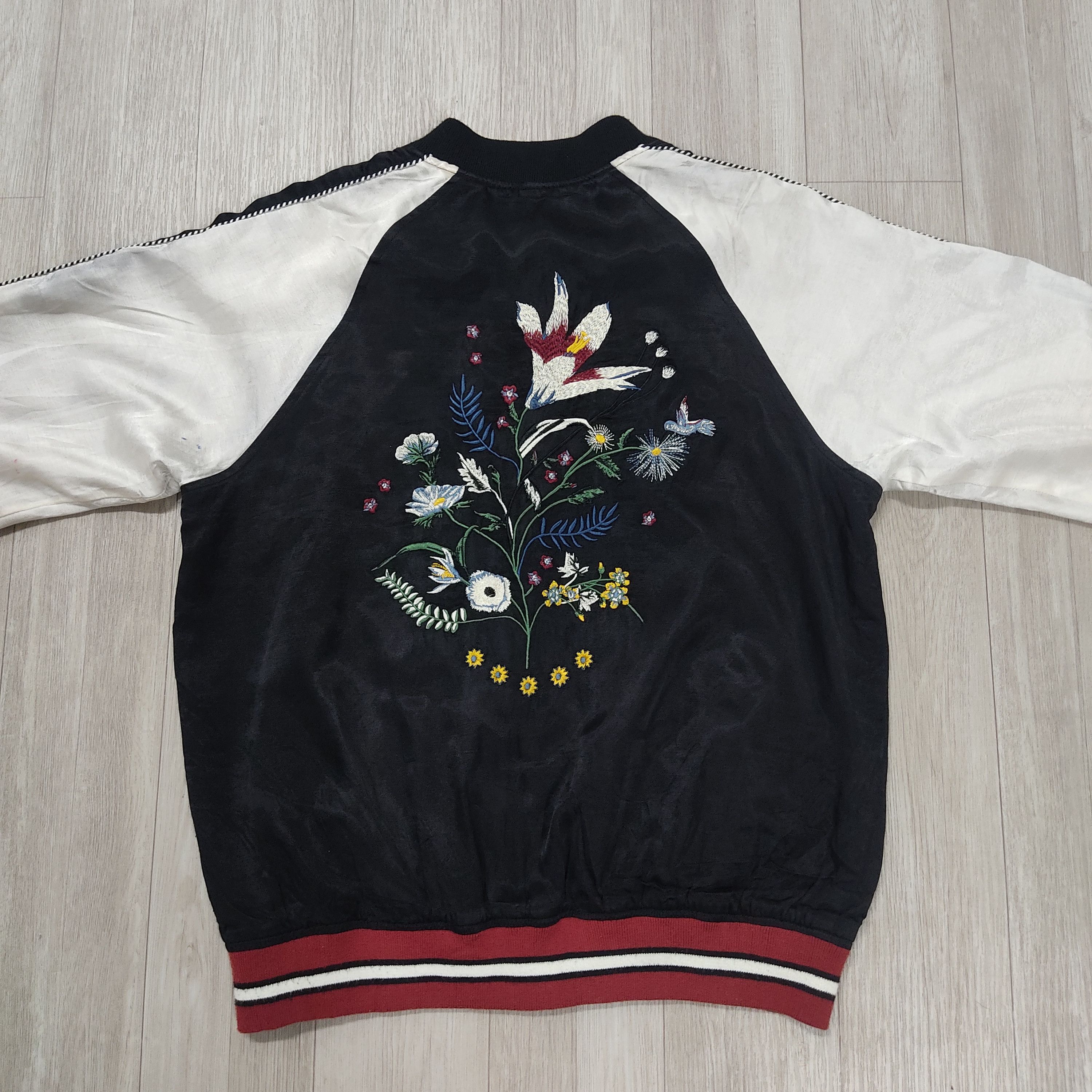 Japanese Brand - MOUSSY Embroidered Flowers Reversible Sukajan Jacket - 10