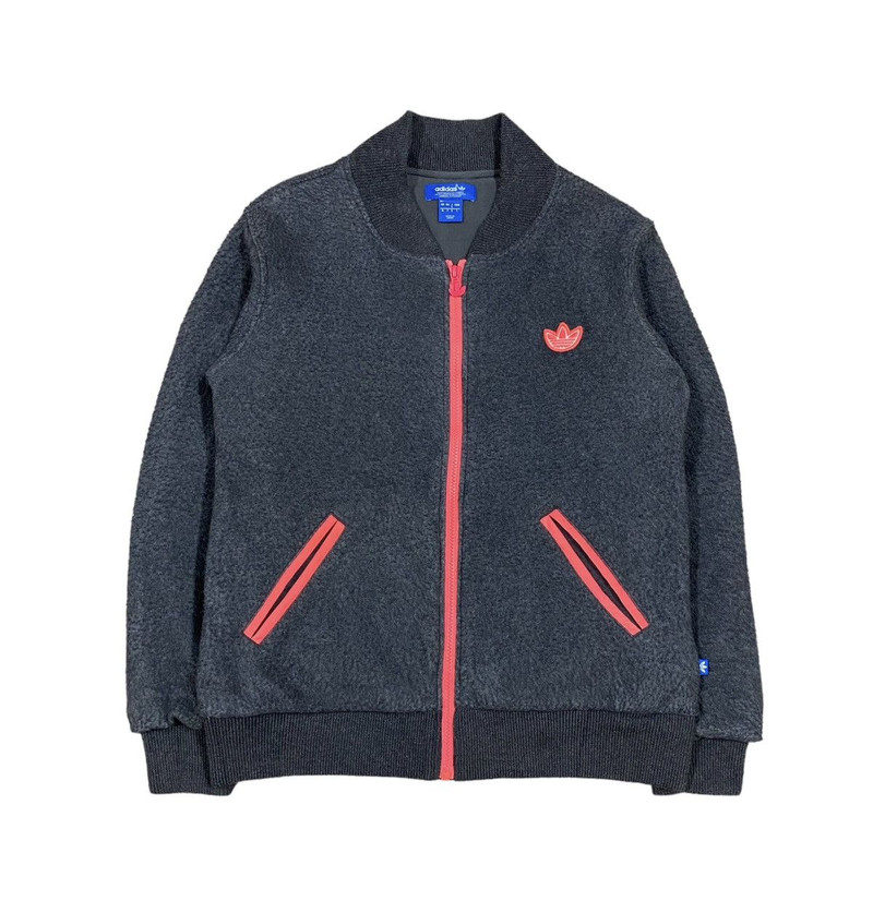 Hype🔥Adidas original Orange Neon Big Logo Varsity Jacket - 1