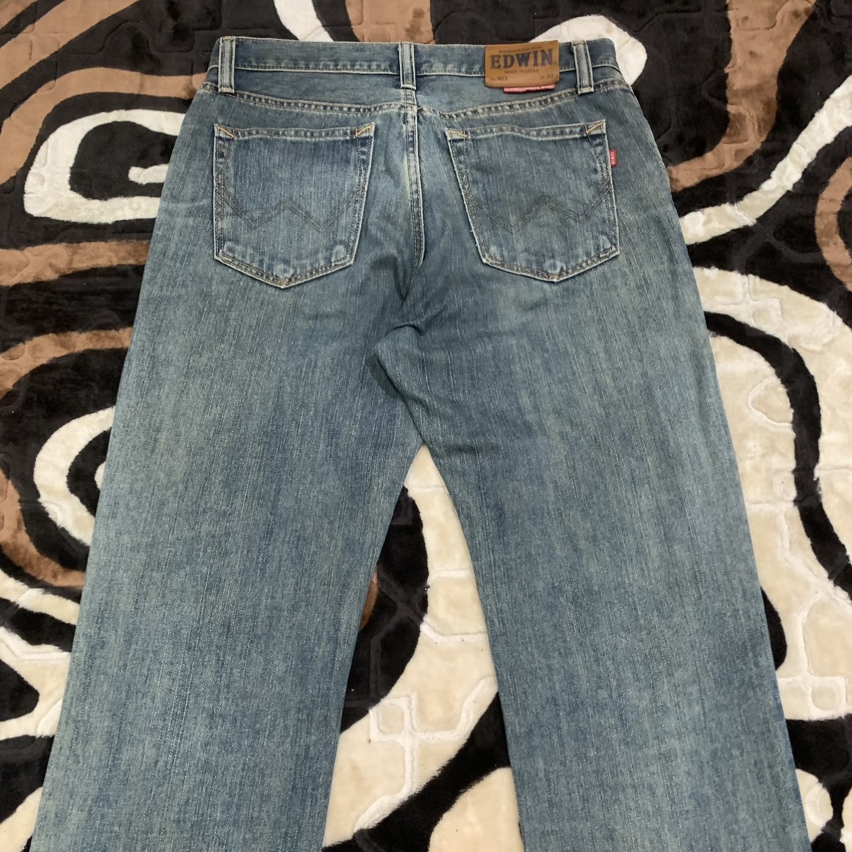 Distressed Denim - EDWIN 403 Vintage 90s Rugged Stonewash Jean - 10