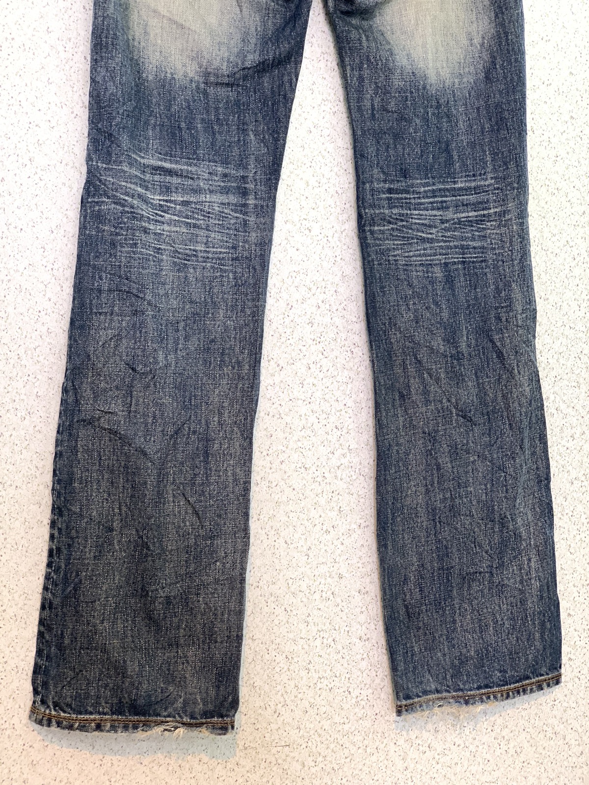 R.Newbold Patchwork Leather Design Denim Jeans - 7