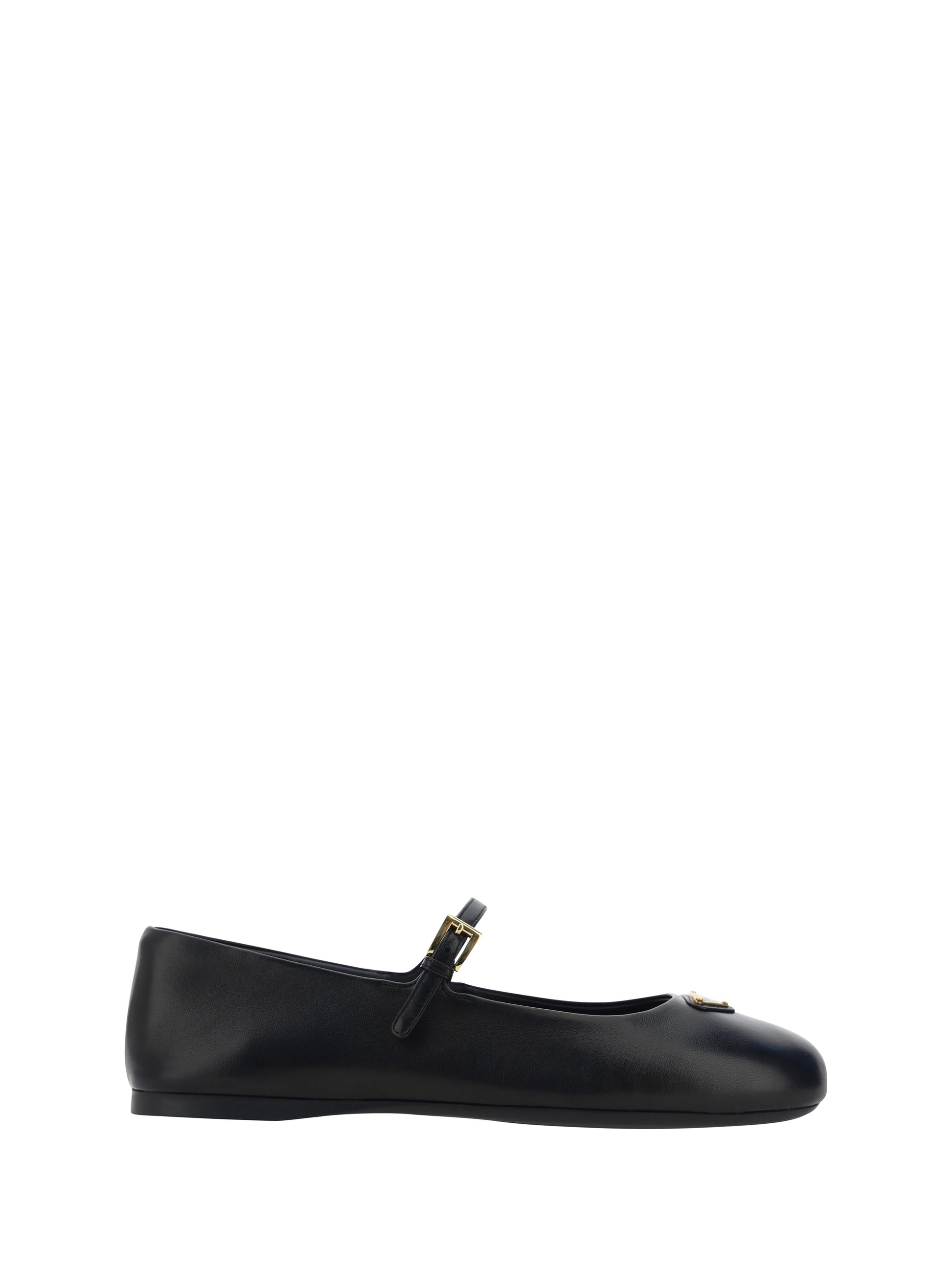 Prada black nappa leather ballerinas - 4