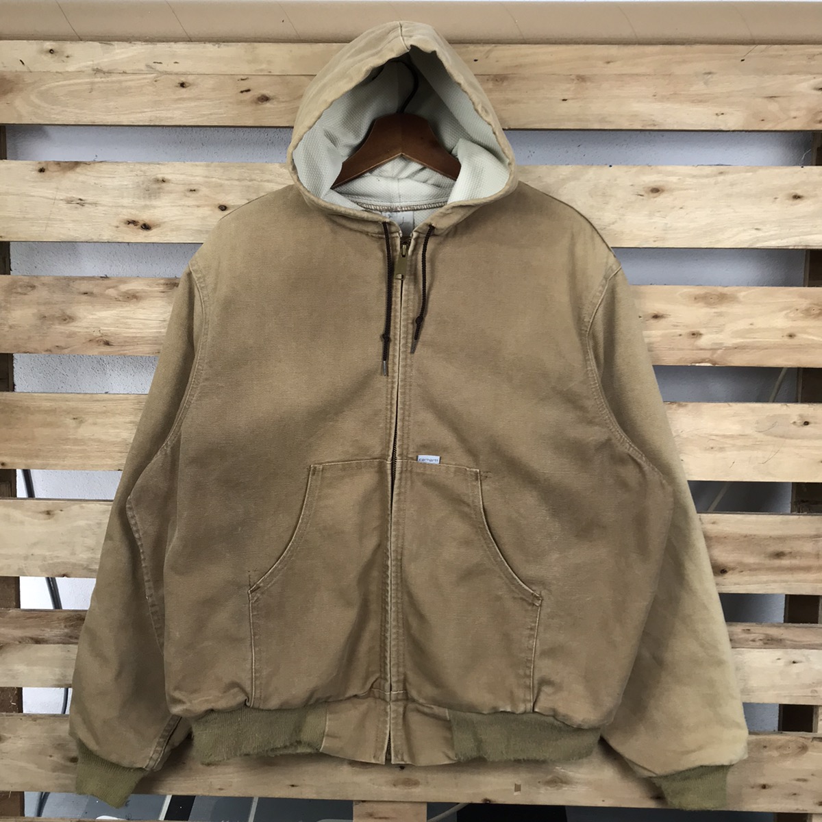 Vintage - Vintage Carhartt Hoodie Thermal Lined Duck Active Jacket - 2