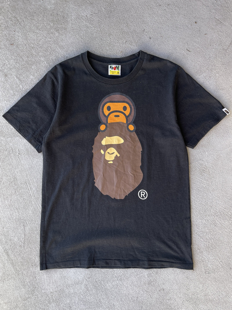 STEAL! 2000s Bape OG Baby Milo Hidden Behind Ape Head Tee - 1