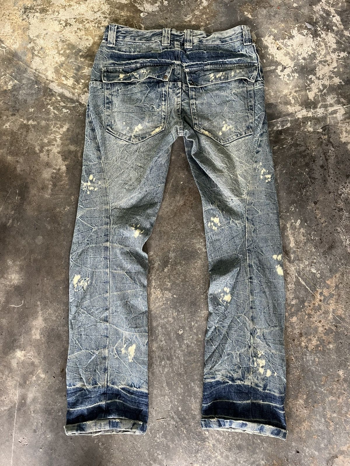 💥Vintage Distressed Banana Cut Denim - 3