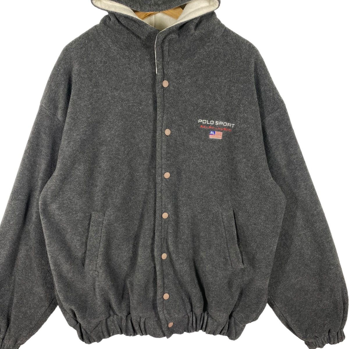 Polo Ralph Lauren - Vintage Polo Sportman Ralph Lauren Fleece Hoodie Button - 5