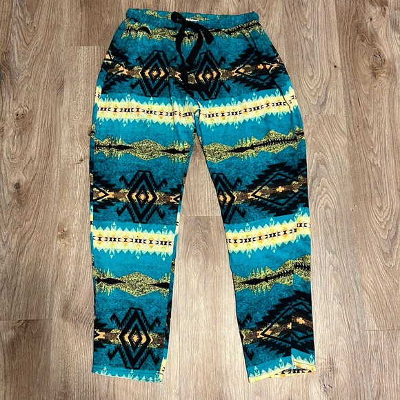 Vintage Havana Tapered Leg Printed Soft Drawstring Pants - 2