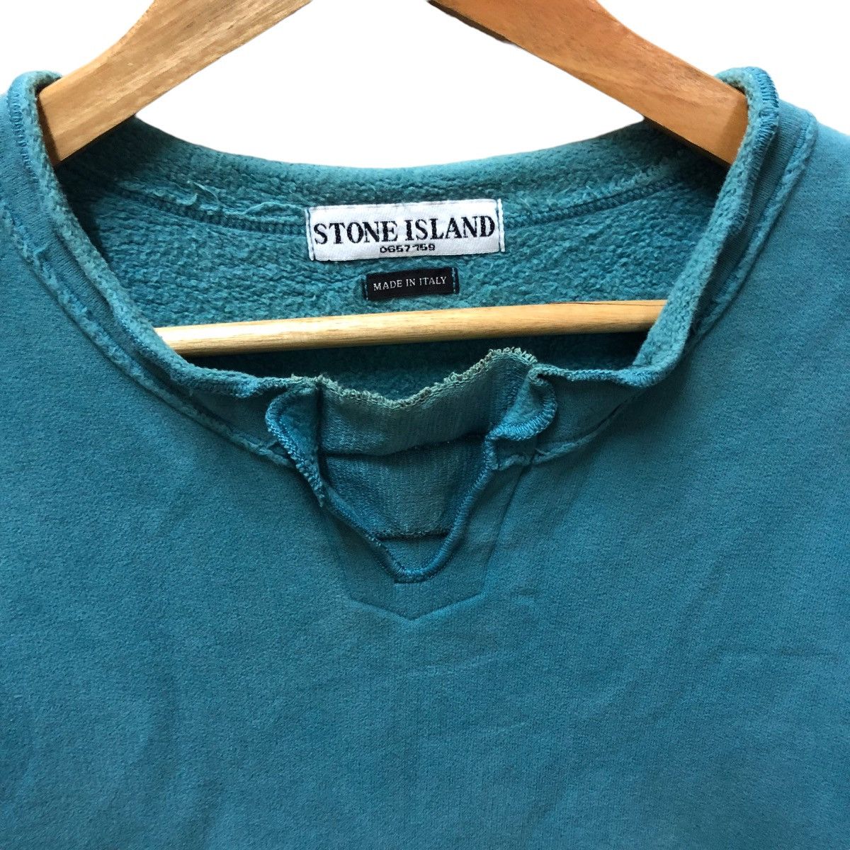 Vintage stone island distressed pullover sweater italy - 6