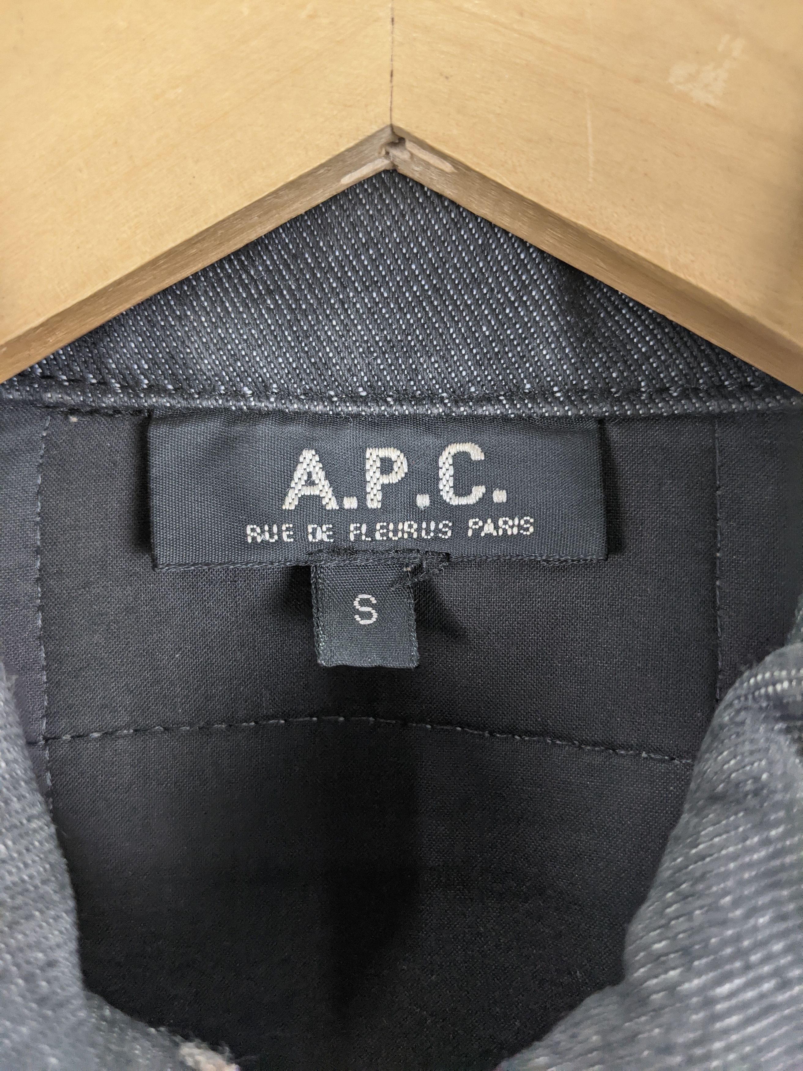 APC Denim Jeans Zipper Motorcycle Jacket - 3