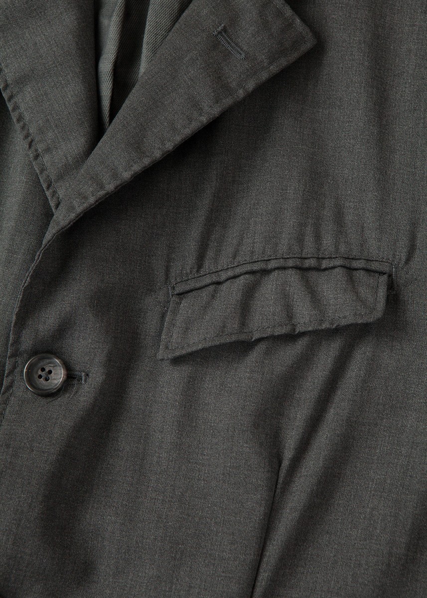 charcoal grey tropical wool Andover jacket XL - 5
