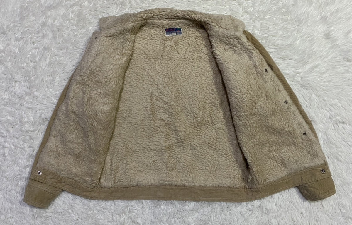Japanese Brand - Redhot Blue Corduroy Sherpa Fleece Lined Trucker Jacket - 5