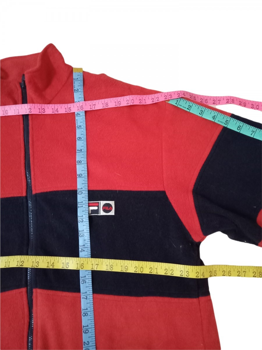 Fila - Vtg 90s Two Tone Fleece Light Jacket Sweater - 7