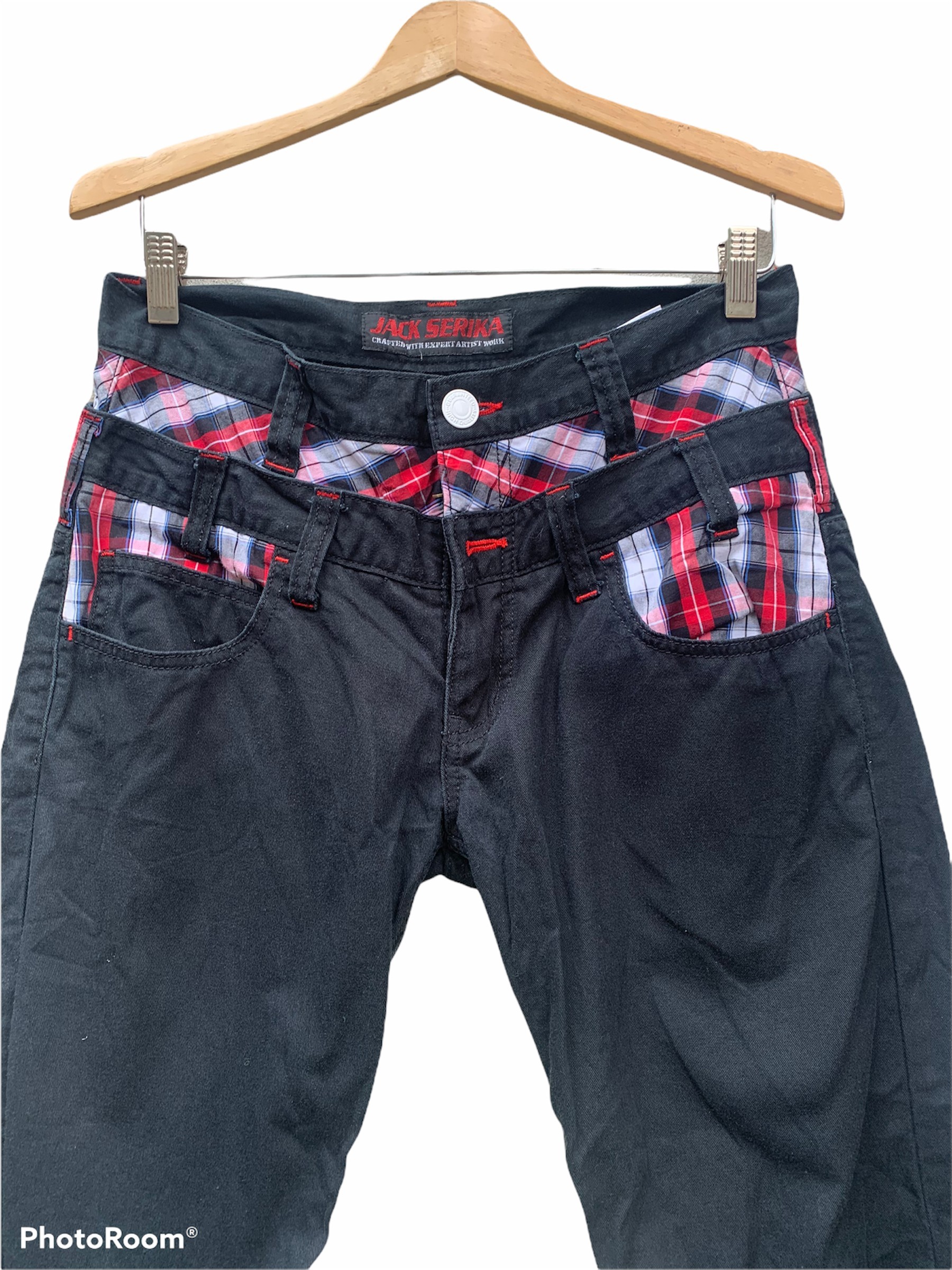 Vintage - Vintage Japanese Jack Serika Check Pocket Double Waist Pant - 8