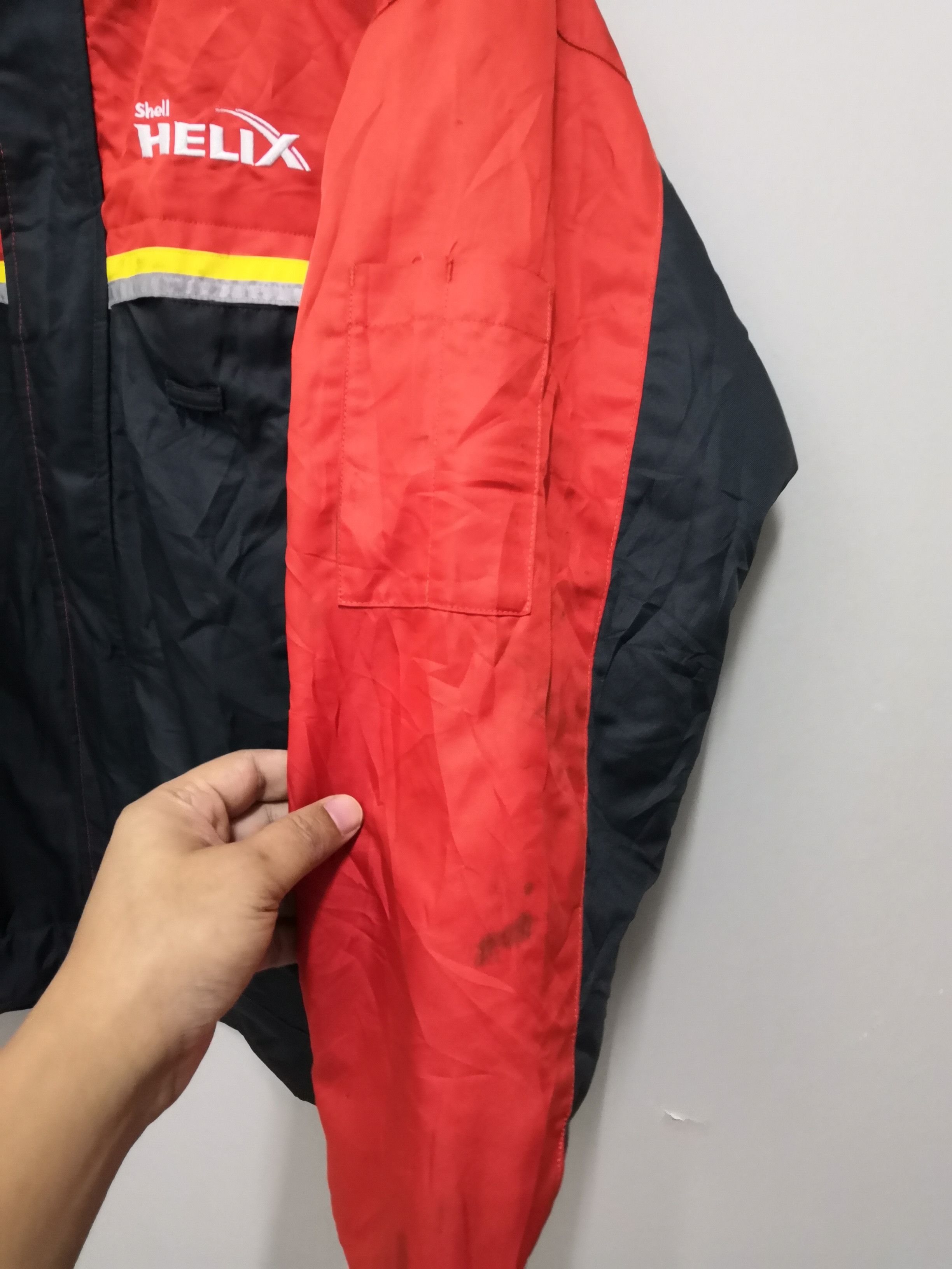 Vintage F1 Ferrari Team Shell Helix Quilted Lined Jacket - 13