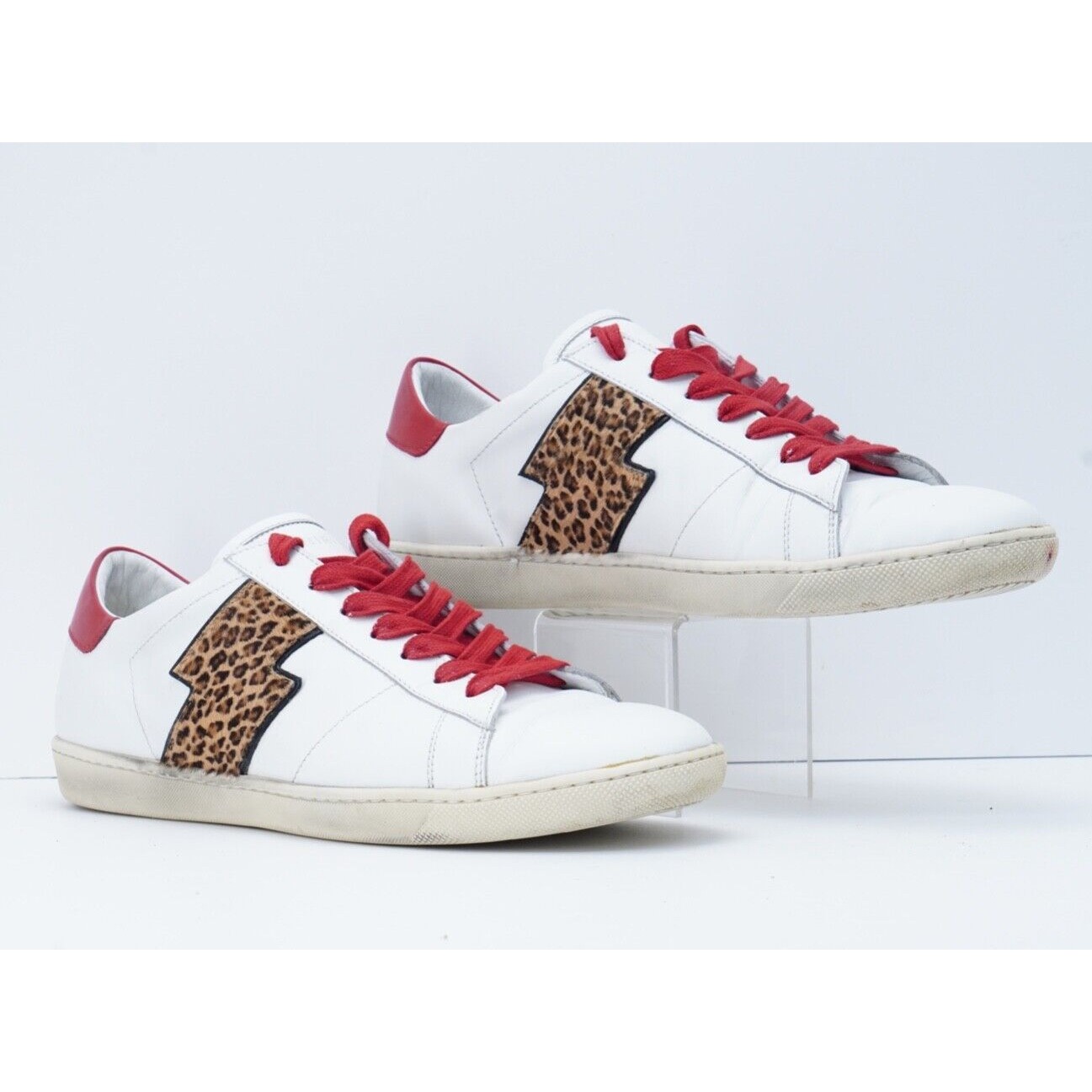 Amiri White Leopard Viper Low Sneakers Shoes Men's 44 / US 1 - 1