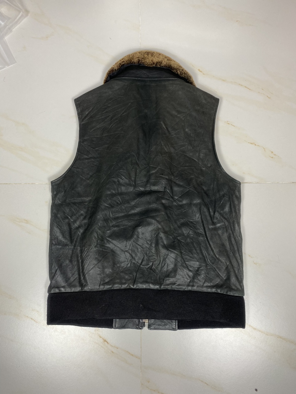 Maison Margiela A/W 2001-02 Leather Zipped Vest. J072 - 12