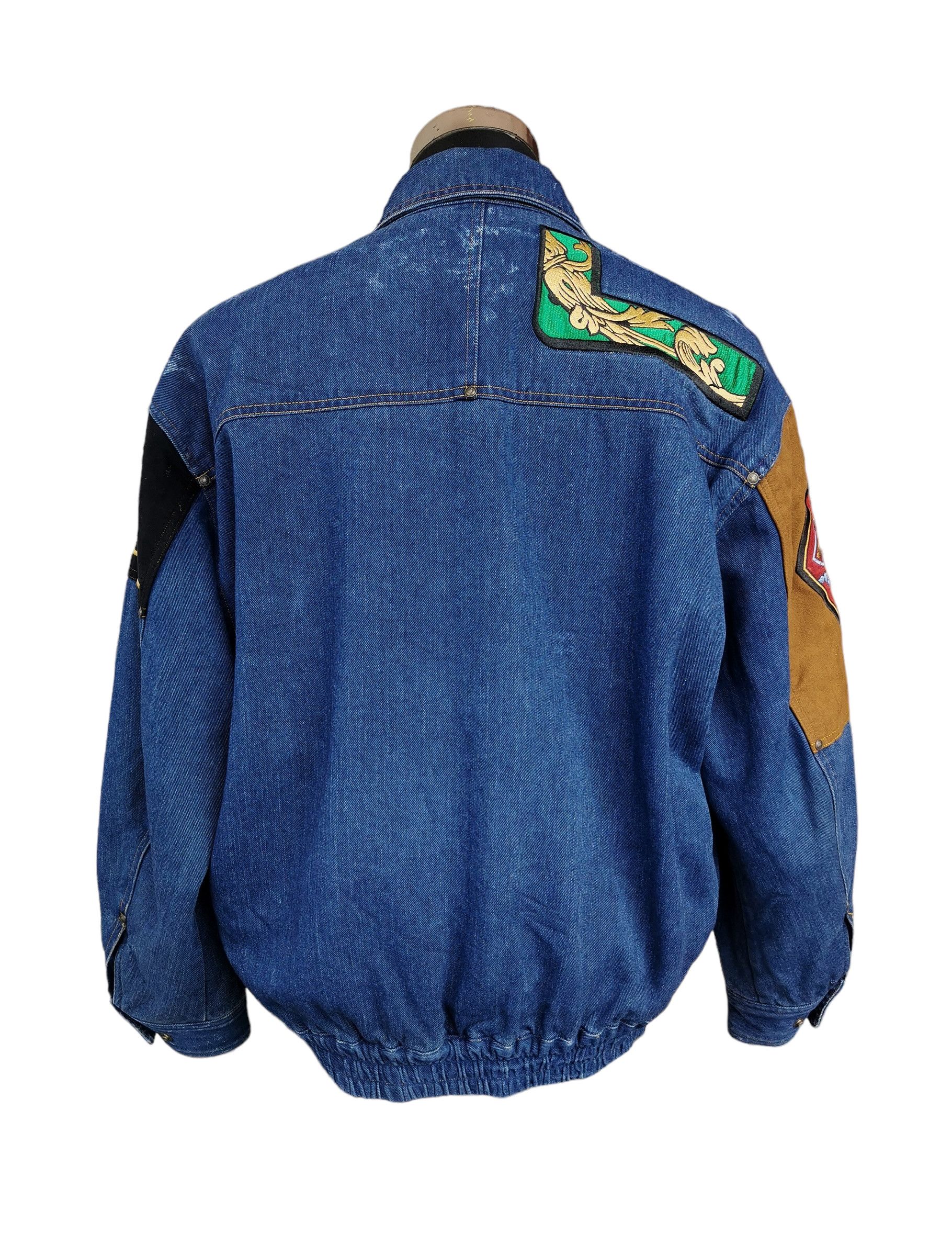 Vintage Lancel Paris Embroidery Patches Denim Jacket - 13