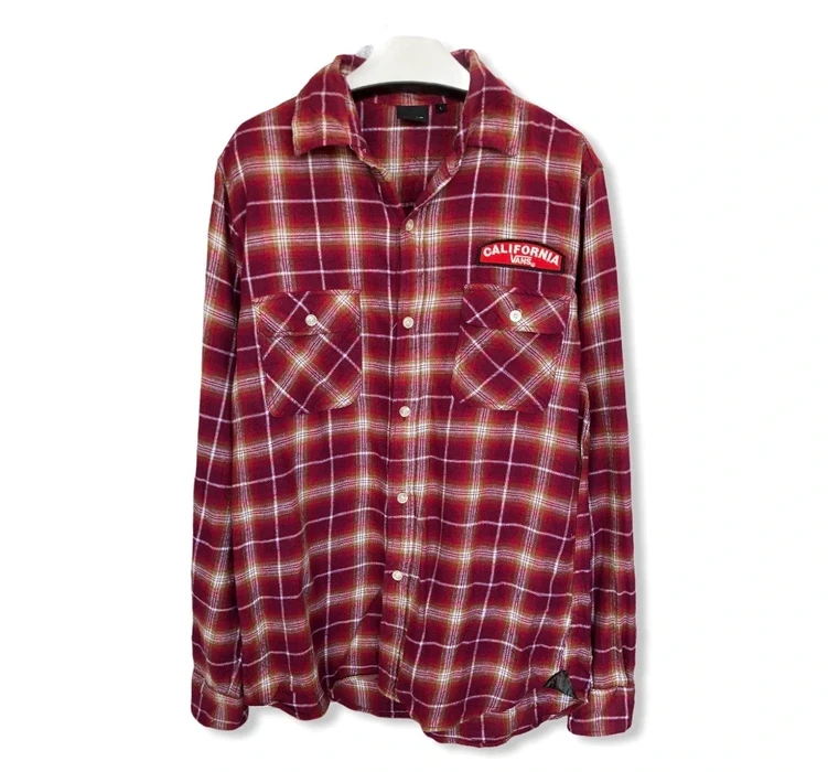 Vans Checked Plaid Tartan Flannel Shirt 👕 - 1