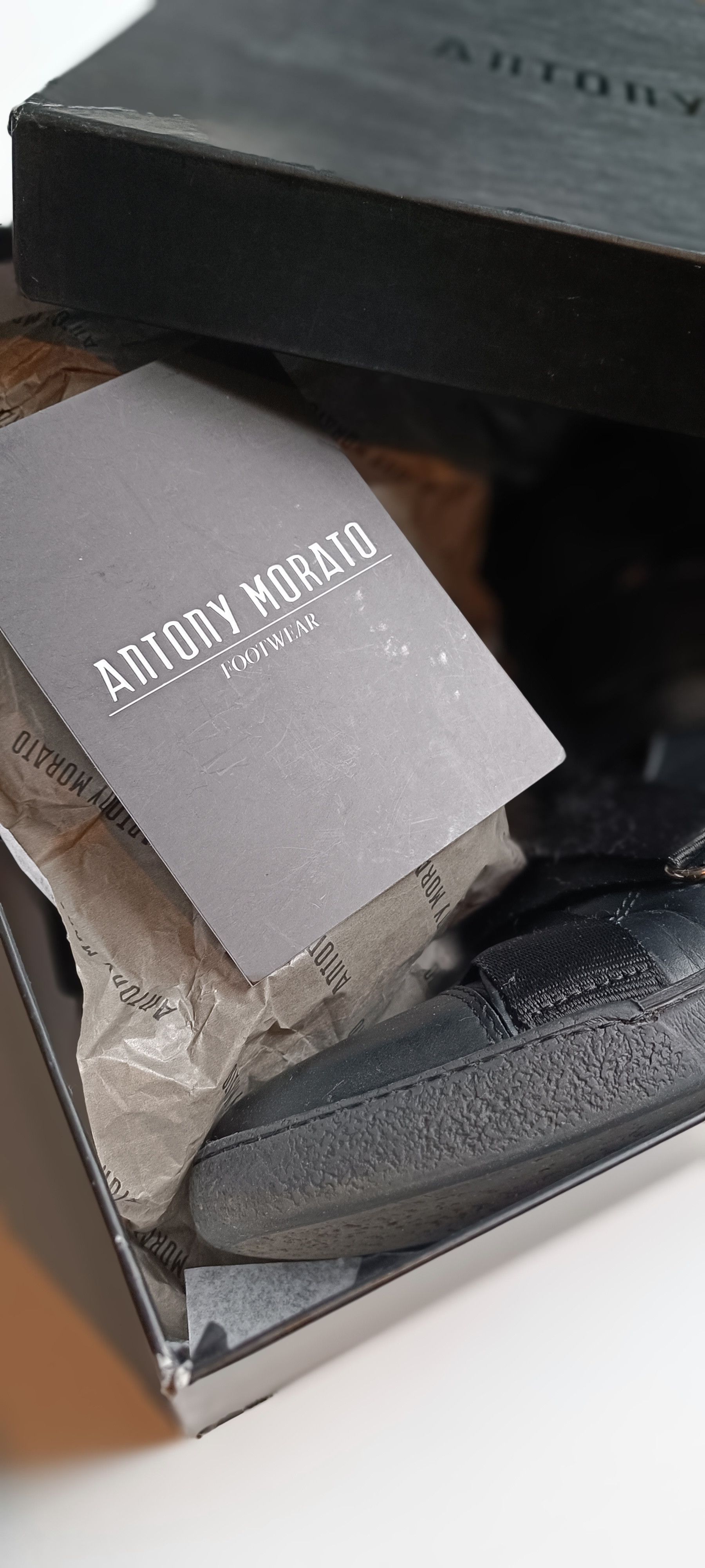 Antony Morato Men's Leather Biker Strap Boots DS - 15