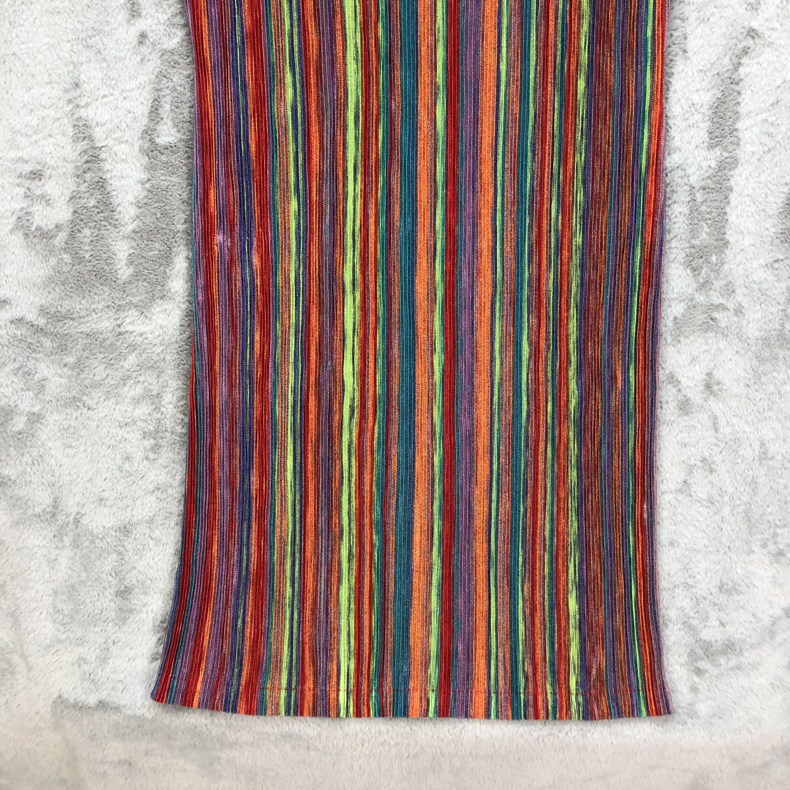 Designer - Vintage Rossana Orlandi Multicolor Pleated Dress #6437-67 - 3