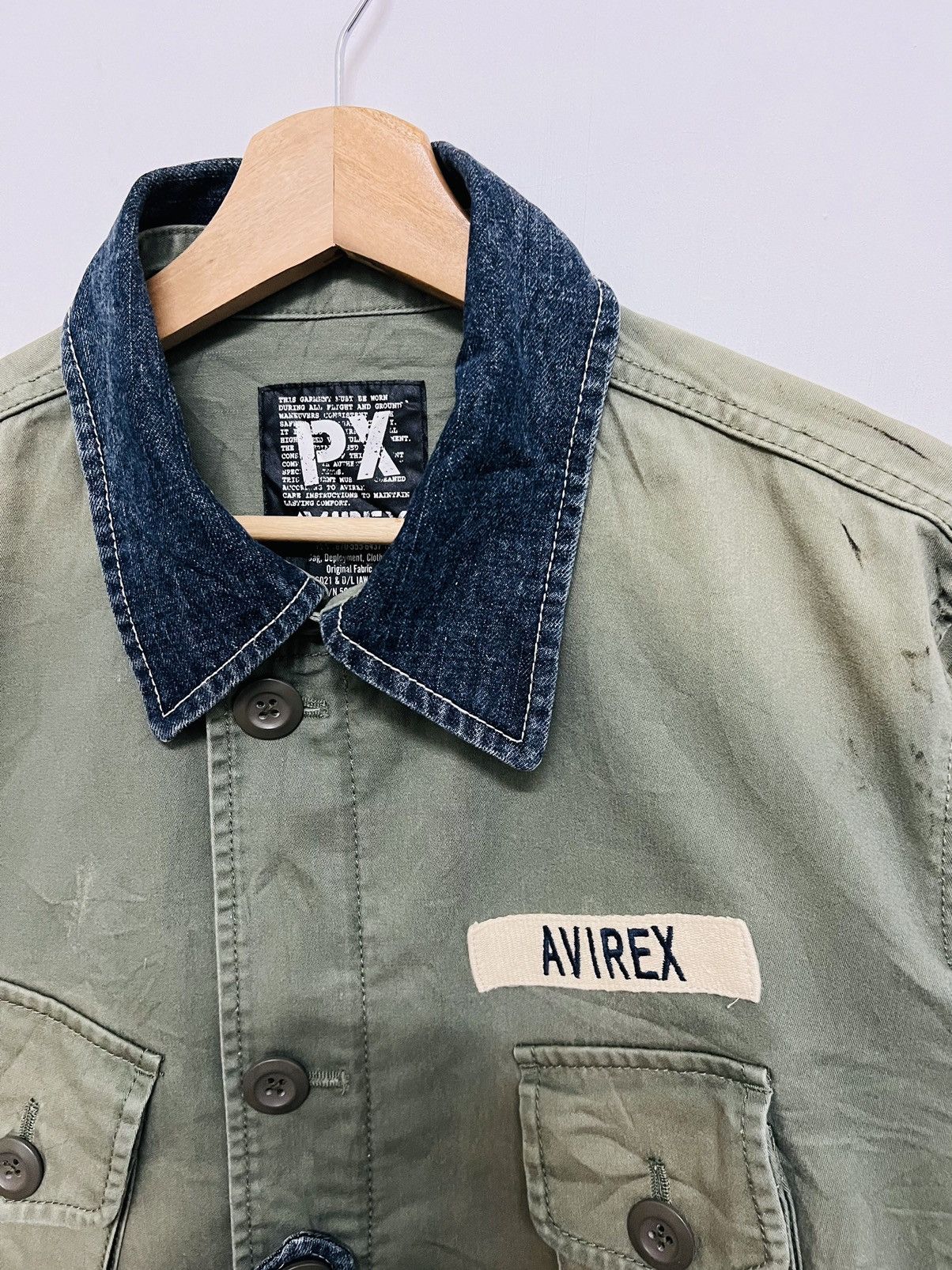 Avirex Cargo Military Spec Light Denim Jacket - 4