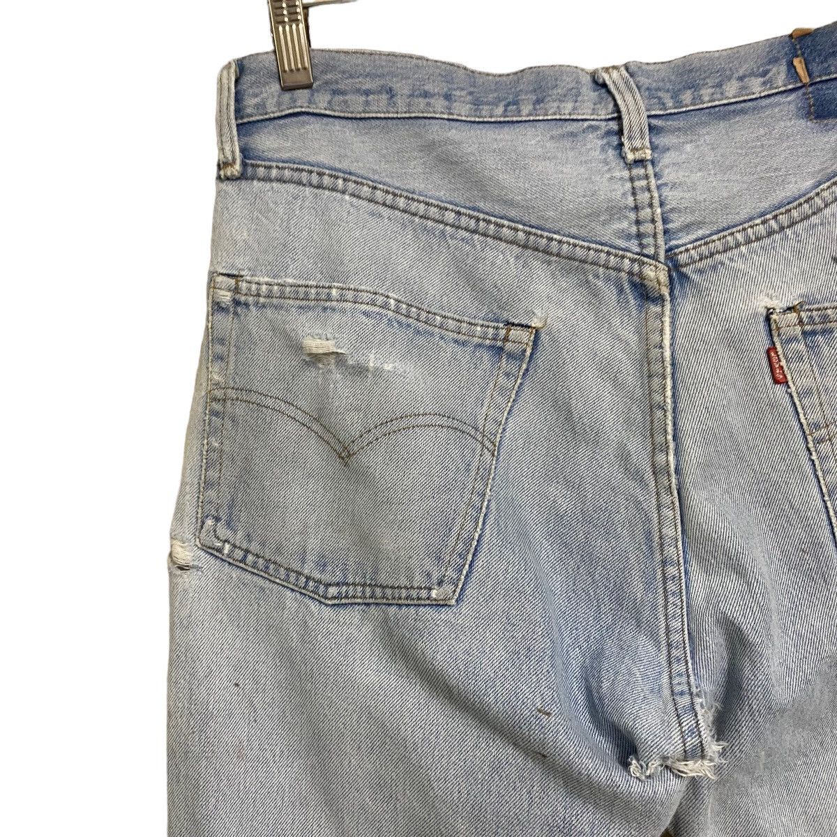 Vintage - Super Destroyed🔥70s Levis 501 Redline Jeans Button 6 - 16