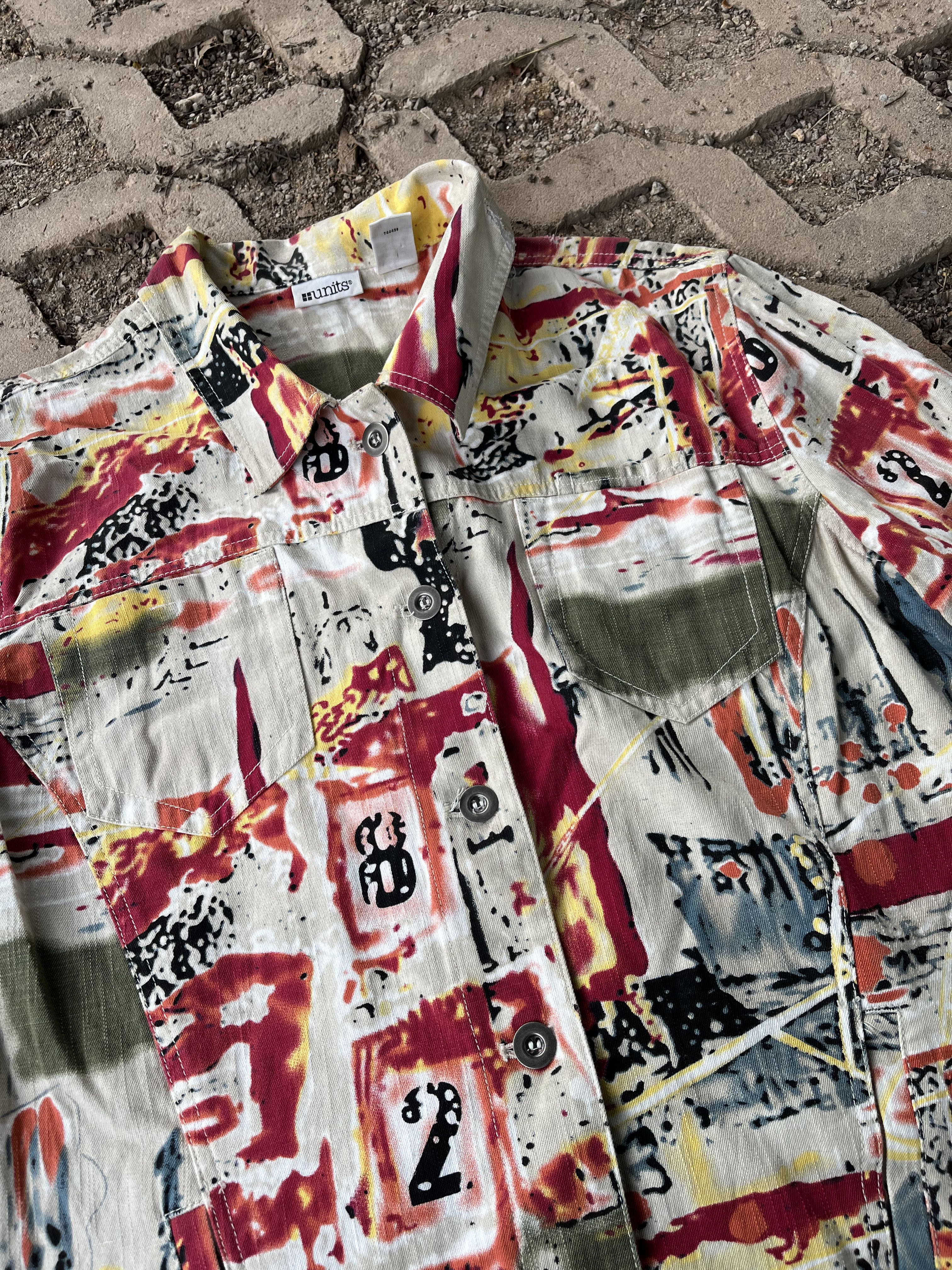 Crazy Abstract Denim Jacket - 9