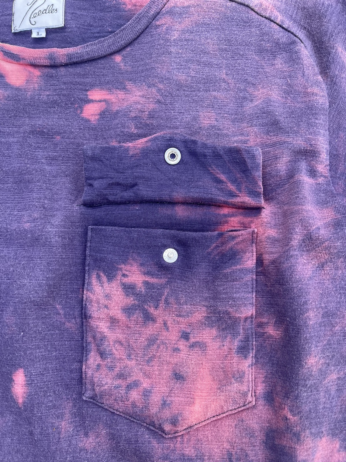 🔥🔥Needles Nepenthes Flaming Acid Wash single pocket Shirt - 14