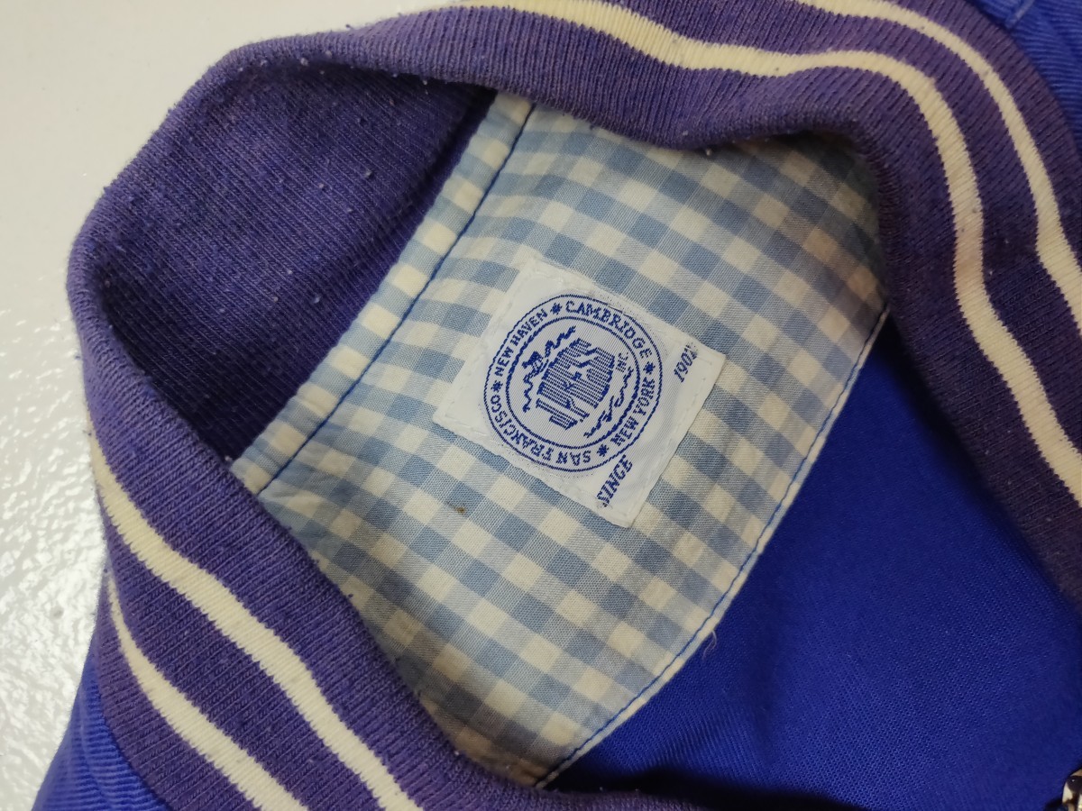 J. Press - Blue Varsity Bomber Jacket Outerwear Sweater - 4
