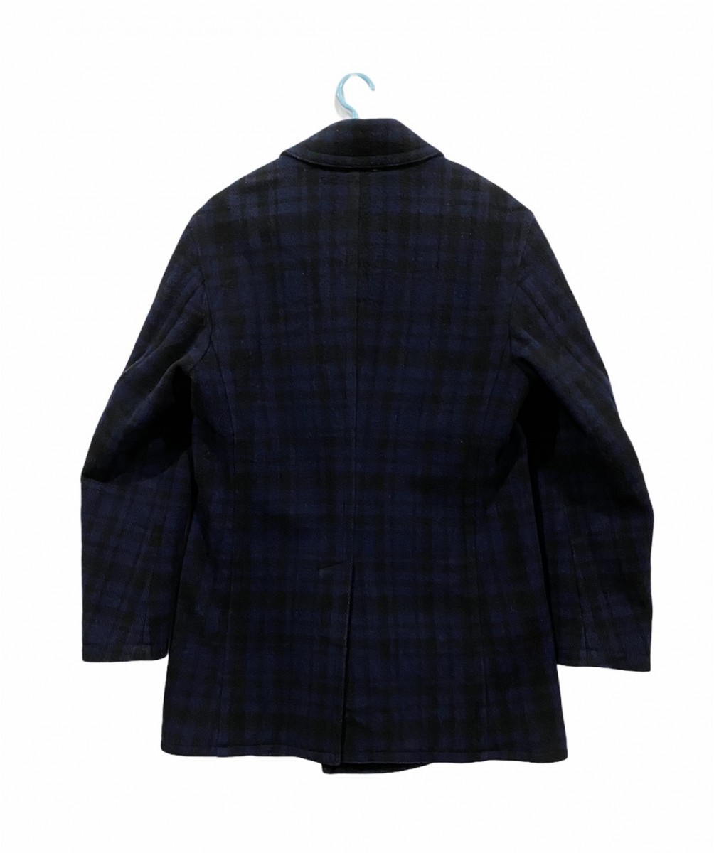 Burberry Black Label Double Breasted Checked Wool Coat Jacket - 3
