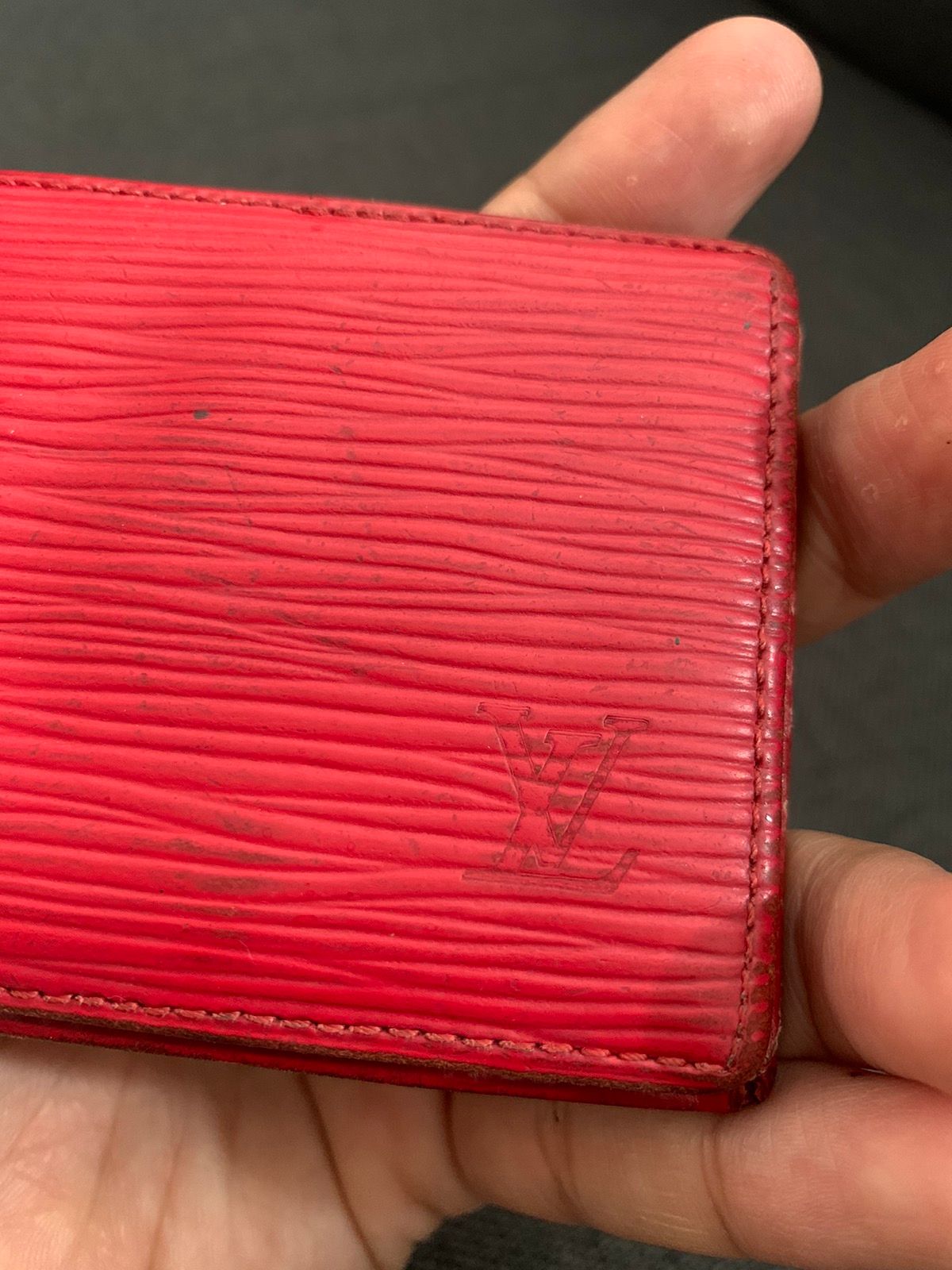 Louis Vuitton Coin Wallet Leather Red - 2