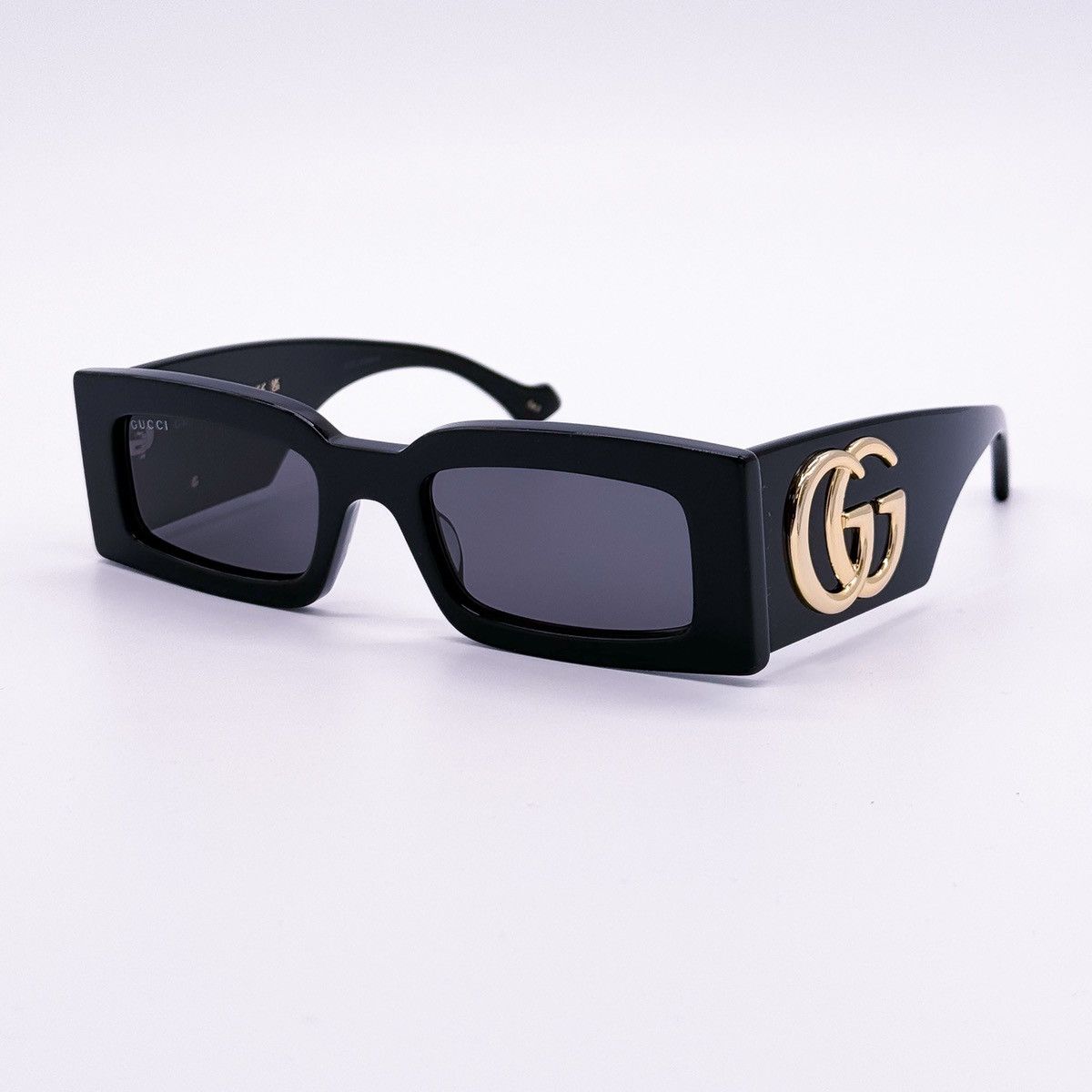 NEW GUCCI GG1425S 001 SQUARE UNISEX BLACK SUNGLASSES - 3