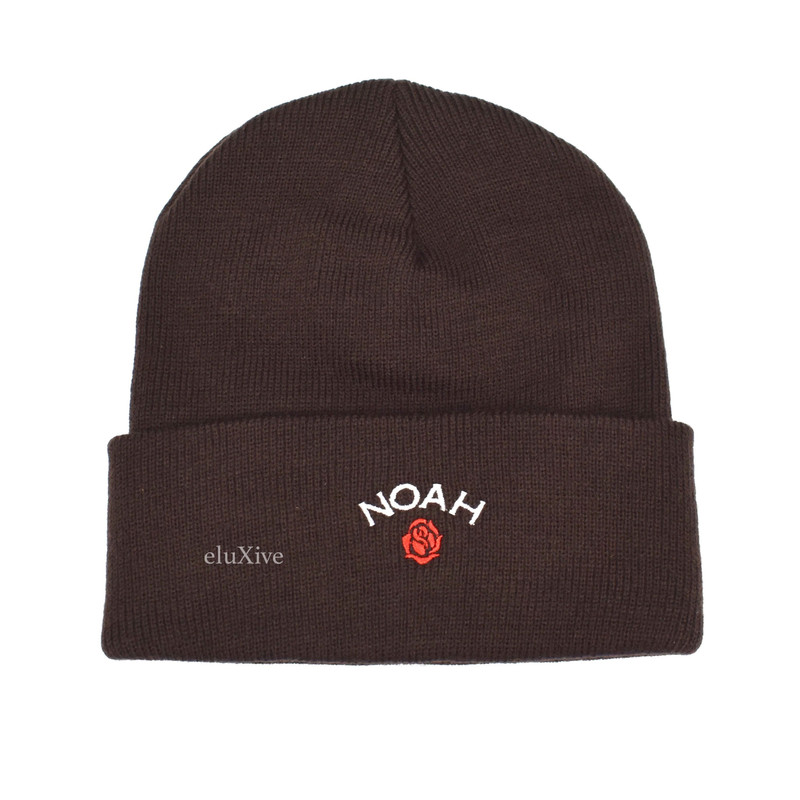 Noah Dark Brown Rose Core Logo Beanie FW19 DS - 1