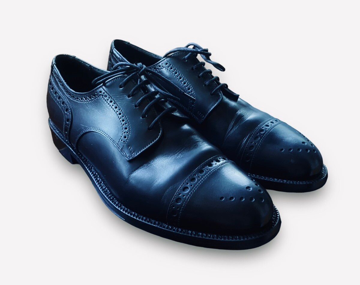 PRADA Leather Oxford Derby Cap Toe Handmade Made In Italy - 2