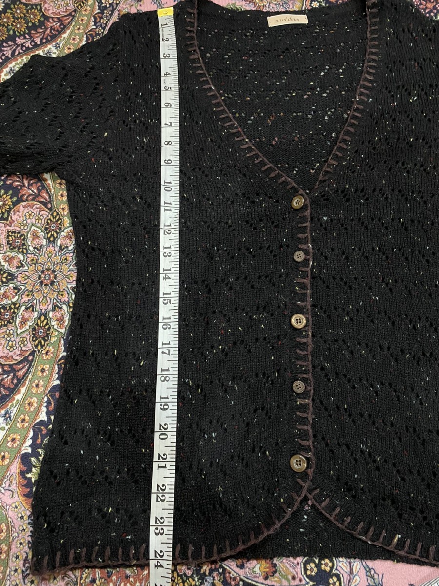 Cardigan - Un Et Demi Crocheted / Knitted Wool Blend - 14