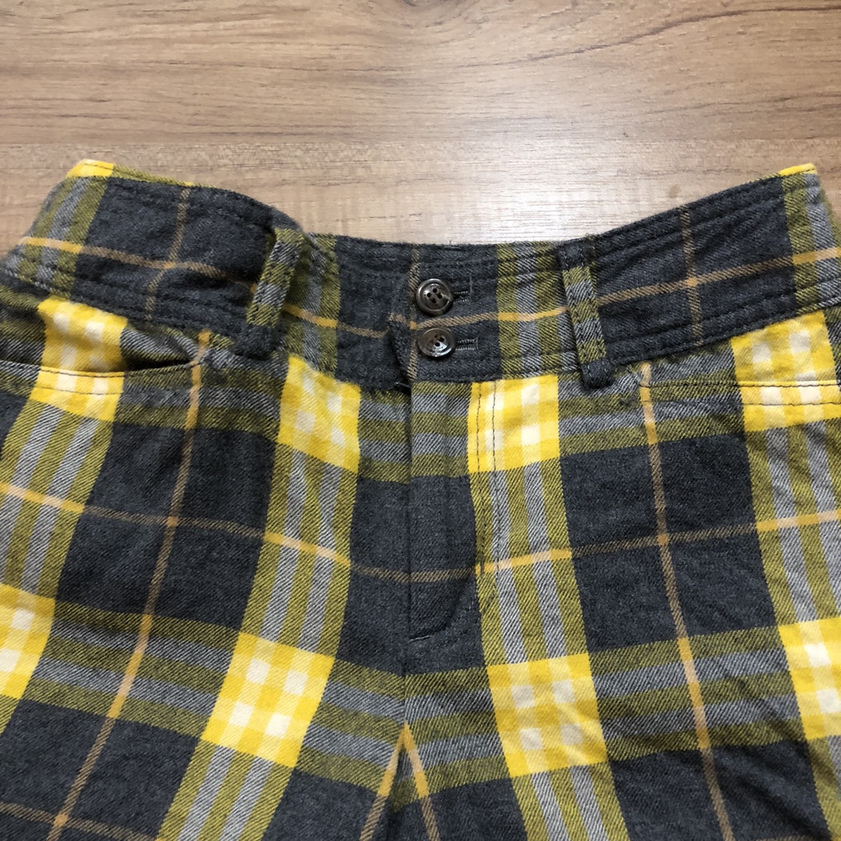 Vintage - Vintage Burberry Blue Label Checkered Wool Shorts - 2