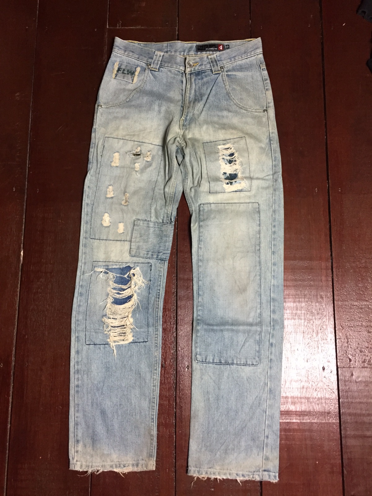 Quicksilver - Quicksilver distressed denim like kapital boro design - 1