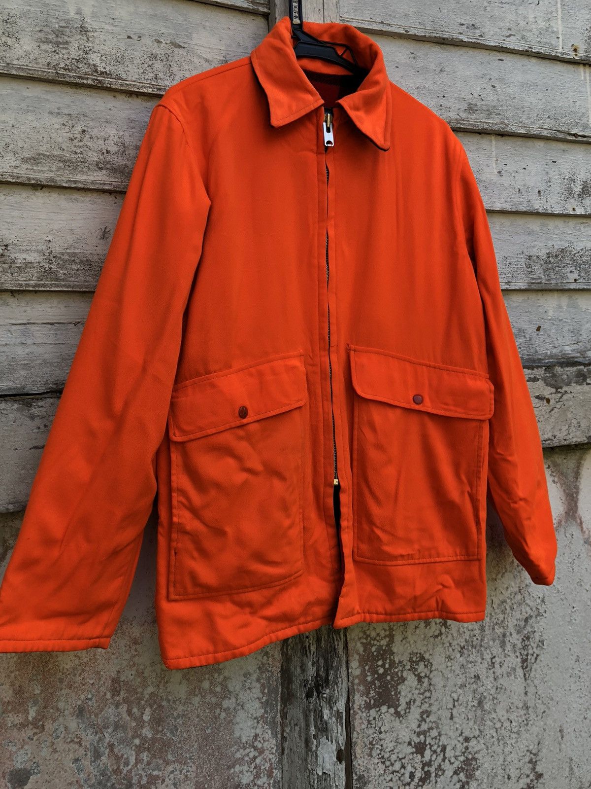 Vintage - 80s Woolrich Reversible Cruiser Hunting Jkt Talon Zipper - 4