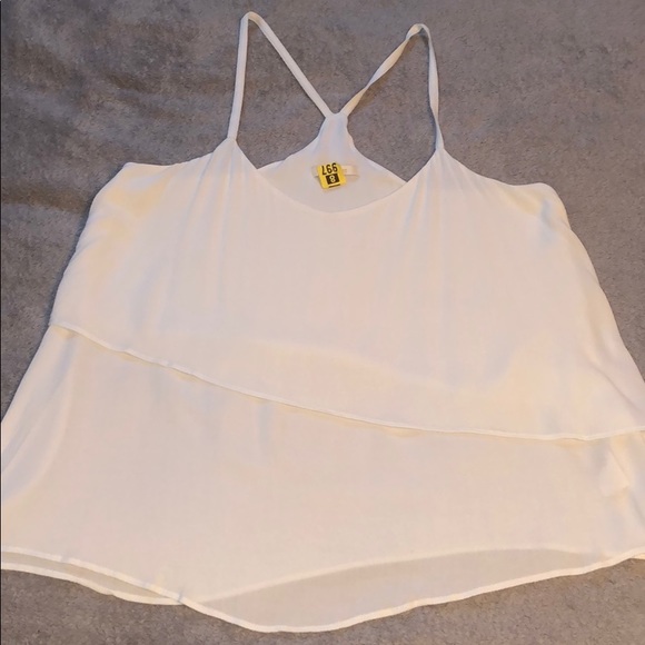 Ella Moss White Flowy Overlay Tank Top - 5