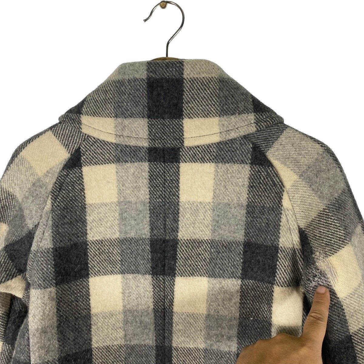Vintage Hysteric Glamour Plaid Wool Button Jacket S Size - 13