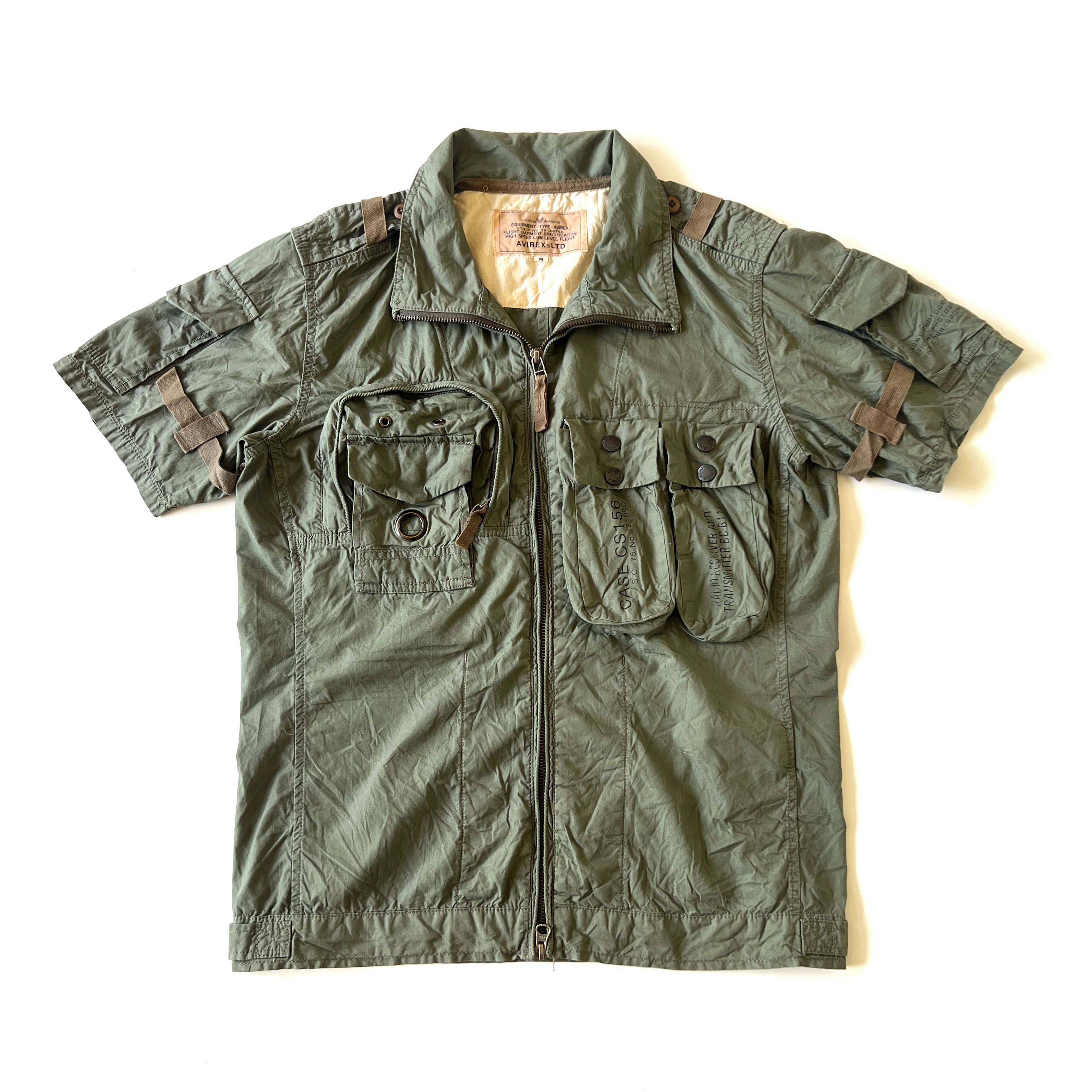 Avirex Flight Tactical Parachute Button Ups Military Uniform - 1