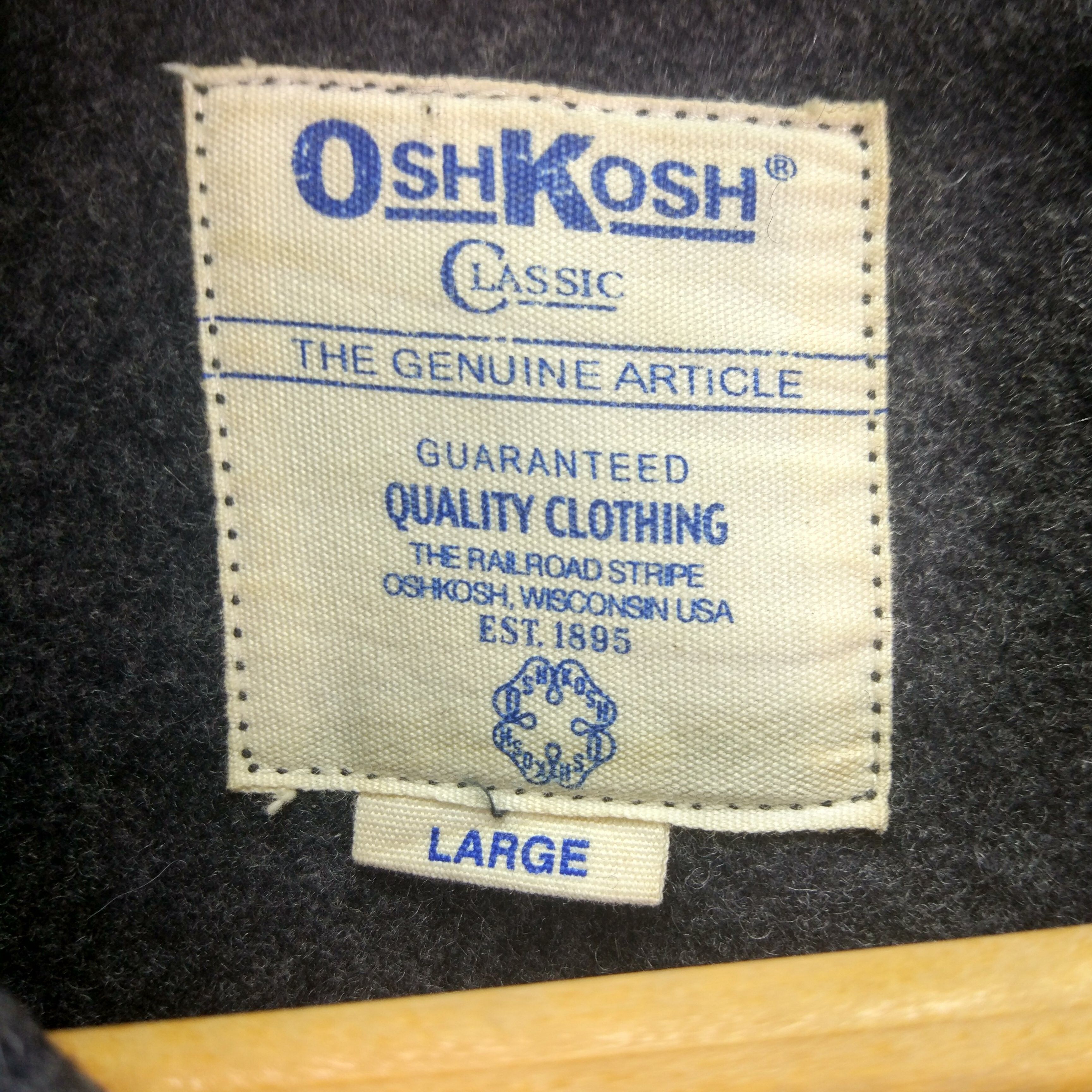 Wool Oshkosh Heavy Coat Classic Genuine Article - 4