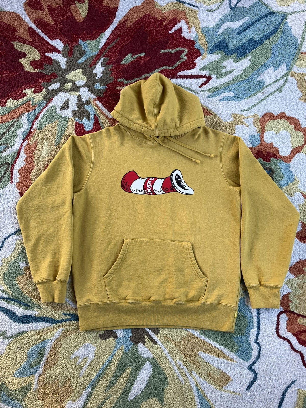 Supreme Dr. Seuss Cat In The Hat Hoodie FW18 Mustard