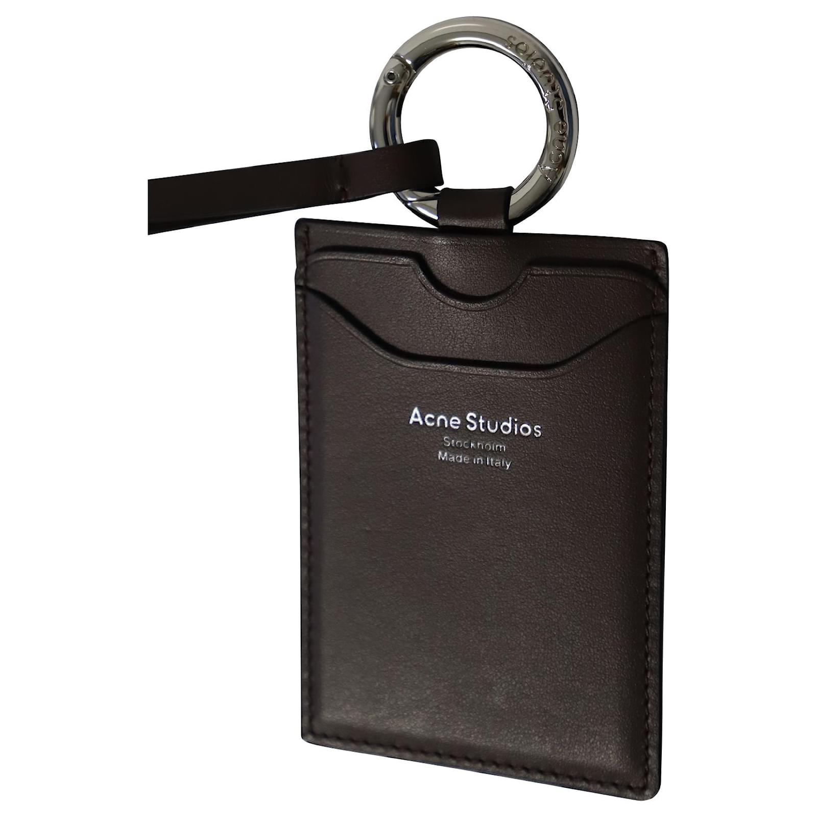 BNWT SS23 ACNE STUDIOS LANYARD CARD HOLDER BROWN - 5