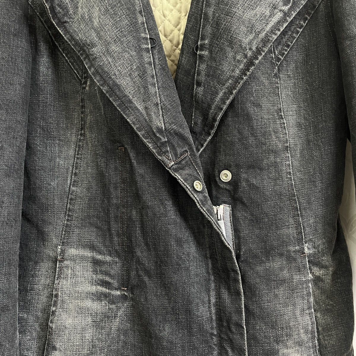 Black Vintage Cerruti Jeans Quilted Italian Jacket - 9