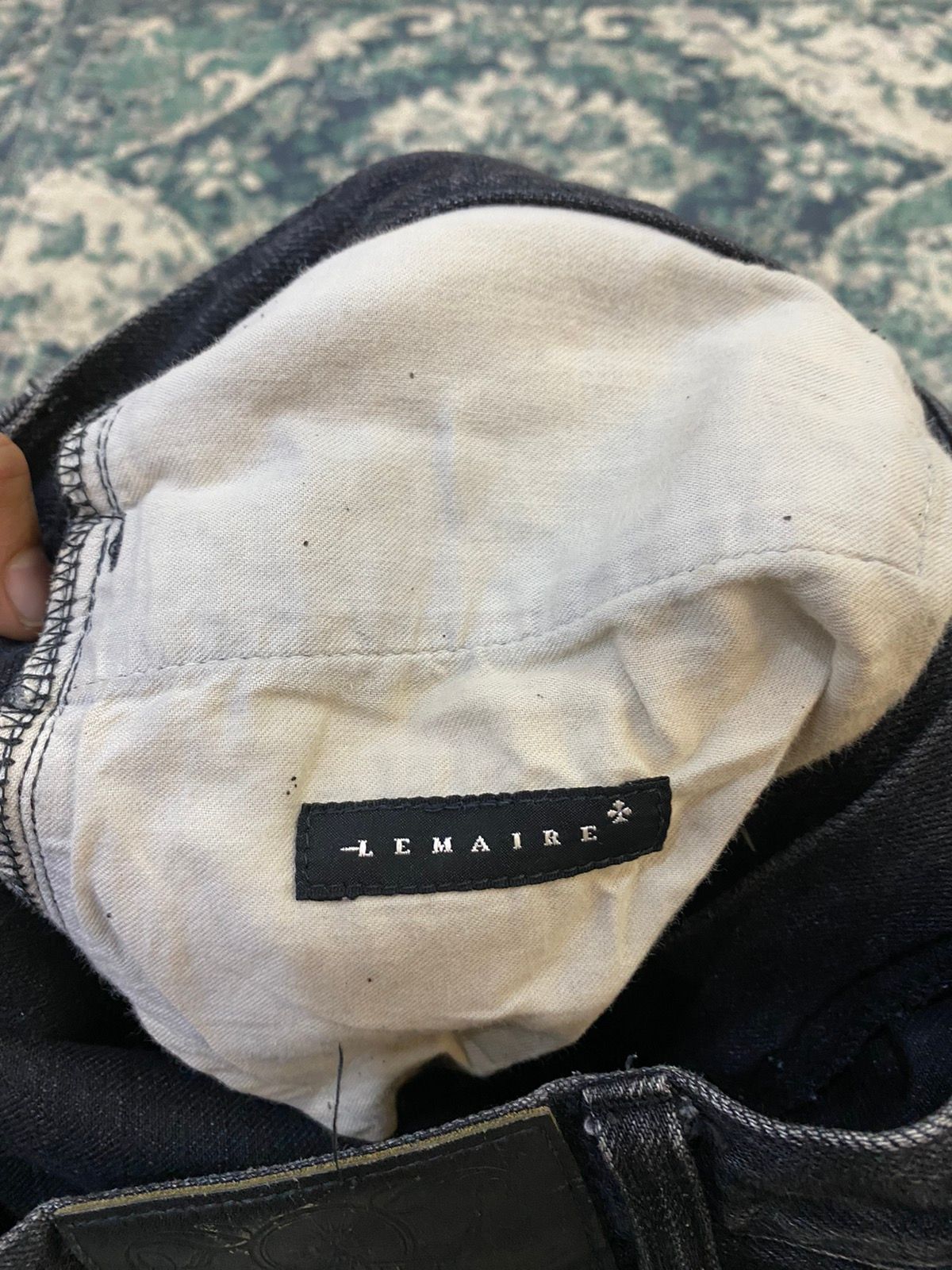 Lemaire Black Leather Lining Pocket Jeans - 8